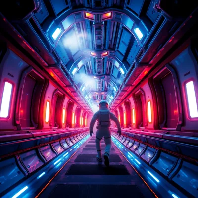 FLUX Schnell - Sci-Fi Corridor
