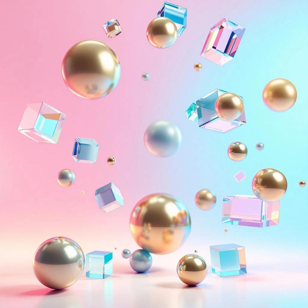 FLUX 1.1 Pro - Abstract 3D Shapes