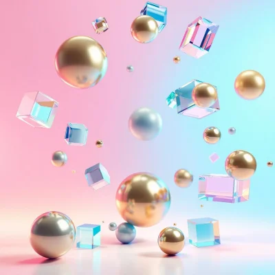 FLUX 1.1 Pro - Abstract 3D Shapes