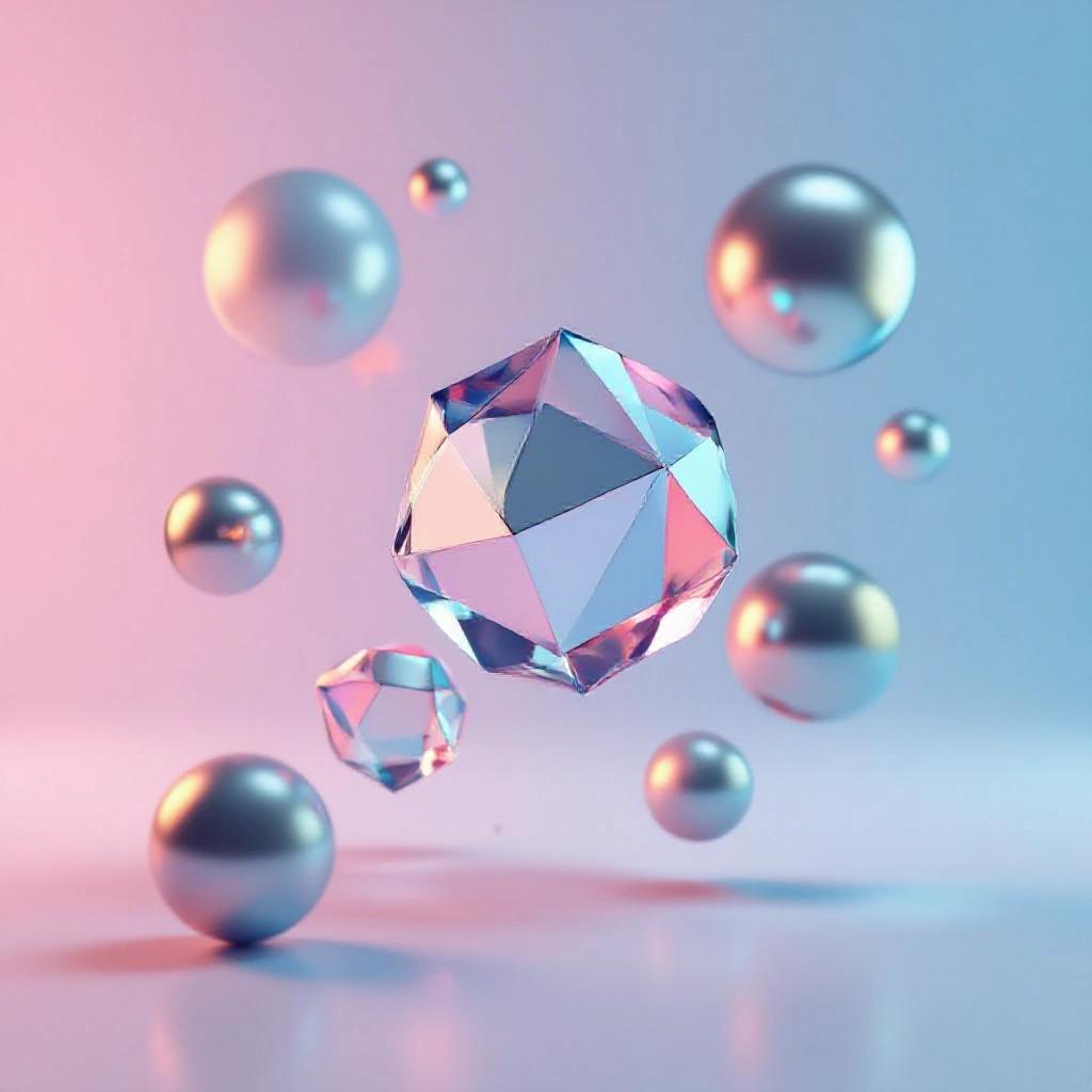 HiDream L1 Fast - Abstract 3D Shapes