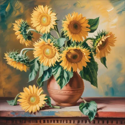 Ideogram v3 - Oil Painting Flowers