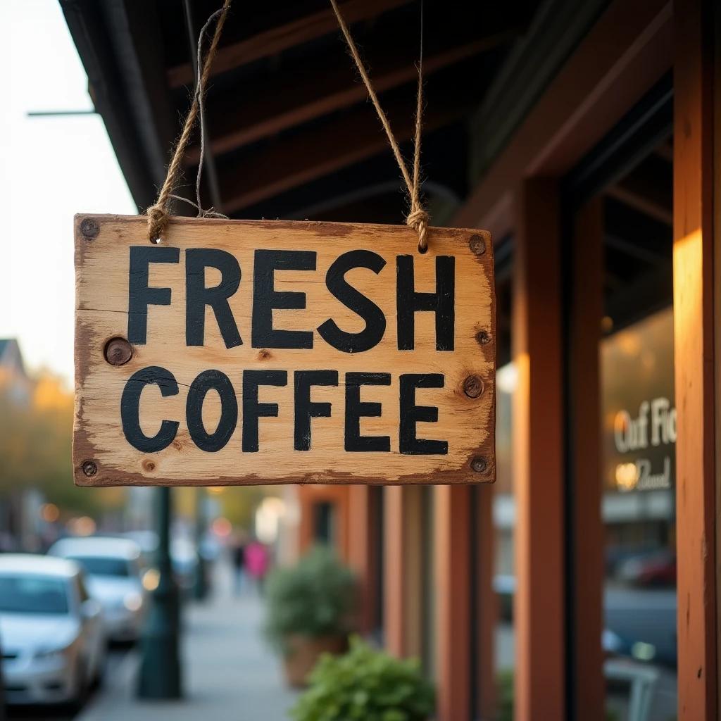 FLUX Dev - Coffee Shop Sign