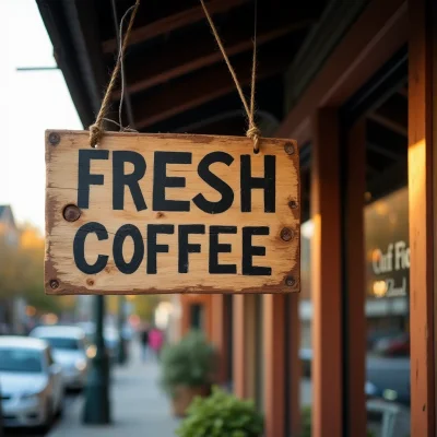 FLUX Dev - Coffee Shop Sign