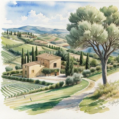 CyberRealistic v9.0 - Watercolor Landscape