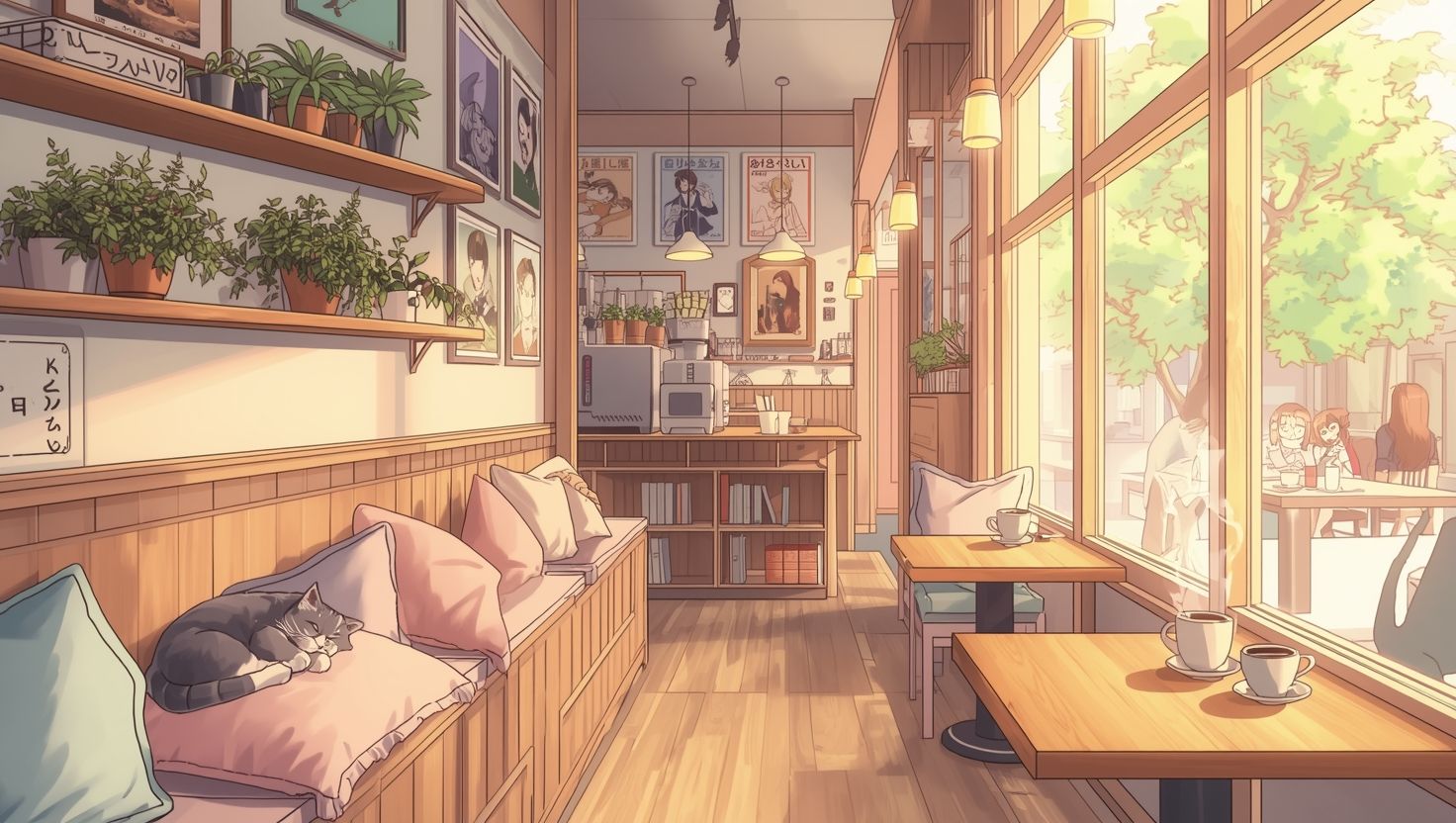 Leonardo Lucid Origin - Cozy Anime Cafe