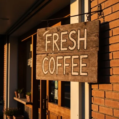Google Imagen 4 Fast - Coffee Shop Sign