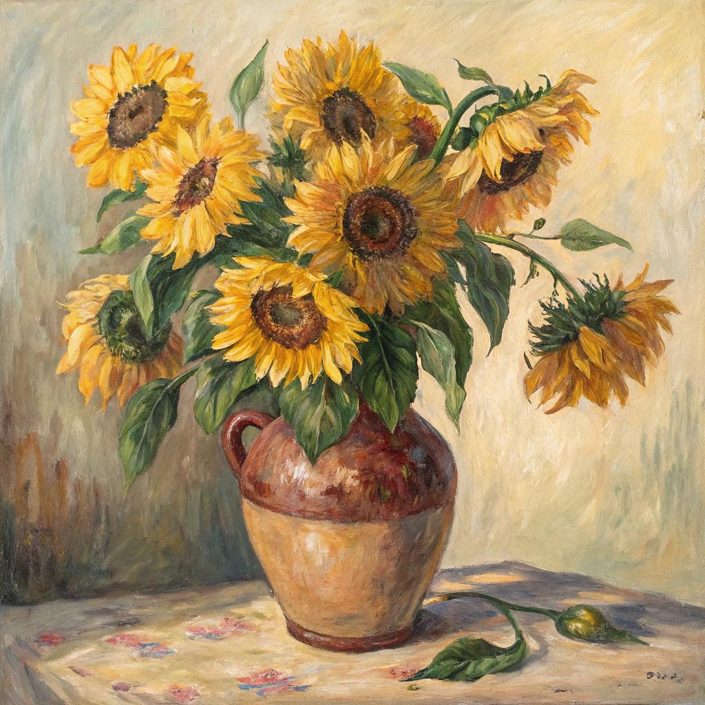 Recraft v3 - Oil Painting Flowers