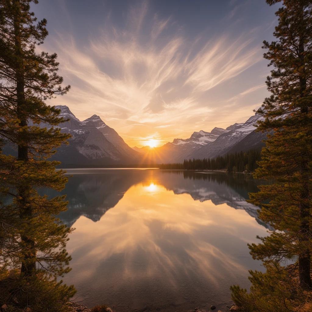 FLUX 2 Dev - Mountain Lake Sunrise