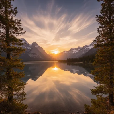 FLUX 2 Dev - Mountain Lake Sunrise