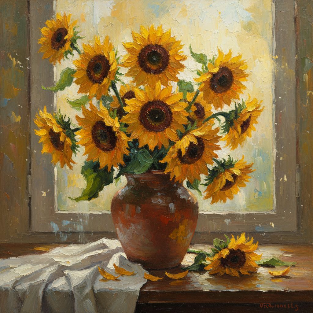 Nano Banana - Oil Painting Flowers