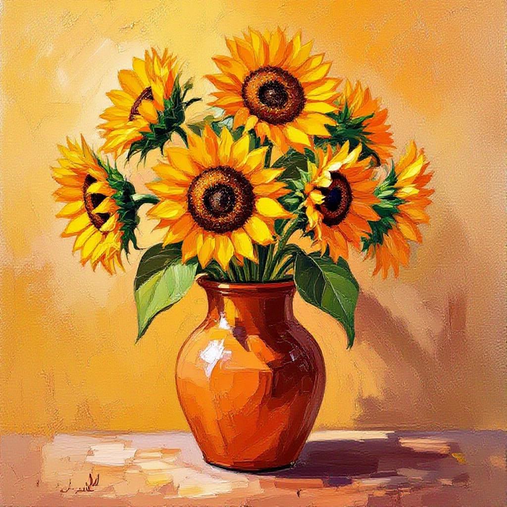 HiDream L1 Fast - Oil Painting Flowers
