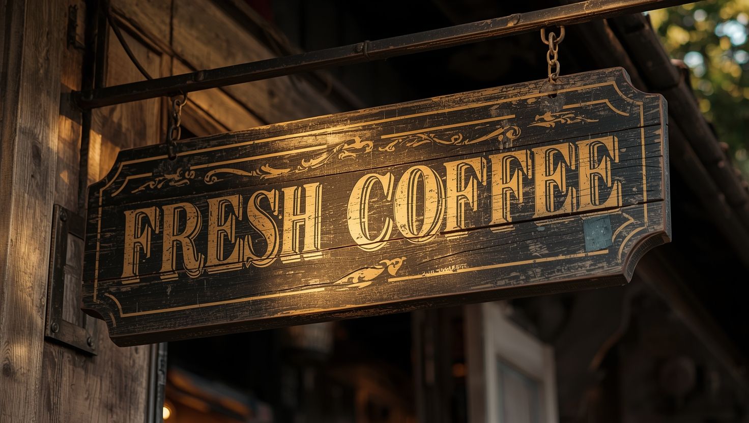 Leonardo Lucid Origin - Coffee Shop Sign