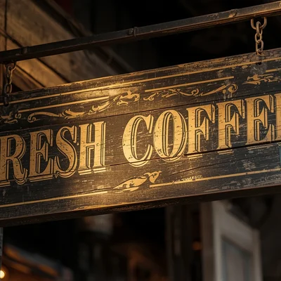 Leonardo Lucid Origin - Coffee Shop Sign