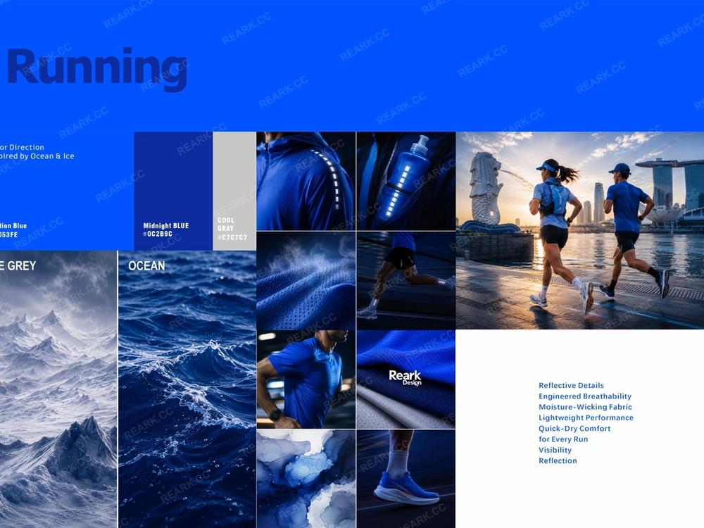 Running color system moodboard
