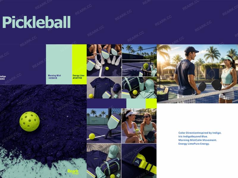 Pickleball color system moodboard