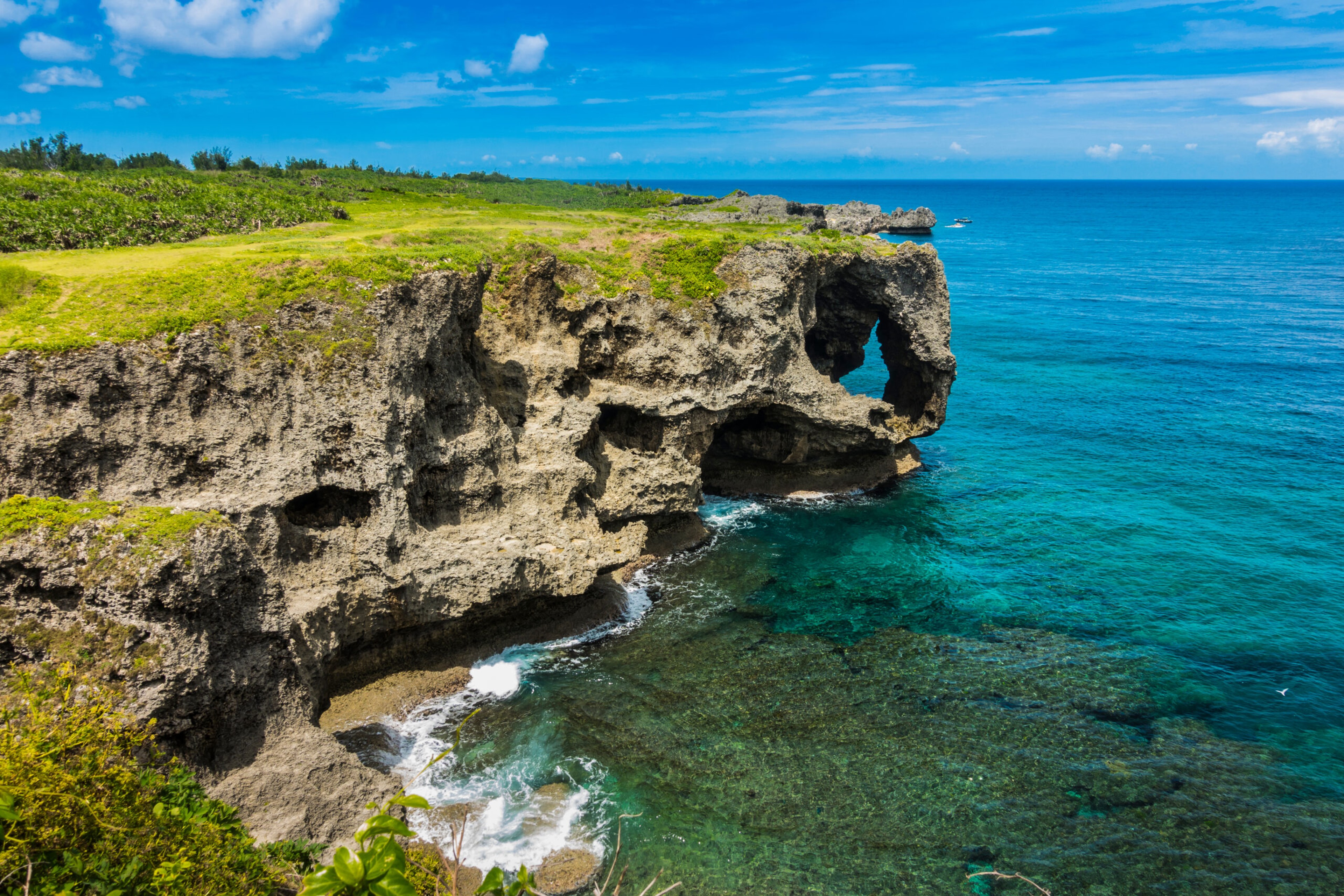 Cape Mazamo on Okinawa is a favorite for swimming, snorkeling and sunsets. Its name means a "field for 10,000 people to sit."/Shutterstock