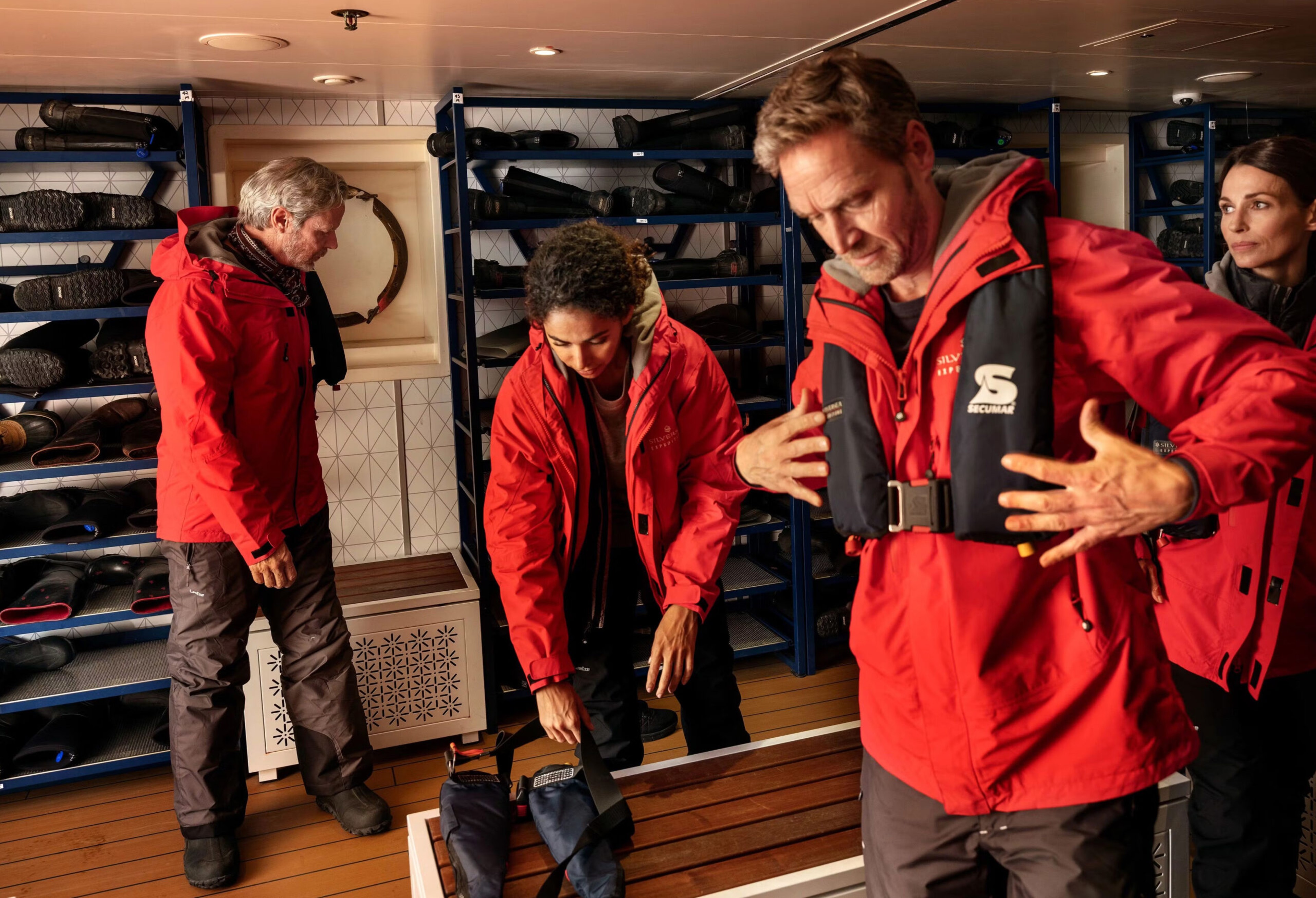 On some cold-weather expeditions, Silversea will outfit you with foul-weather gear to ensure safety and comfort./Silversea