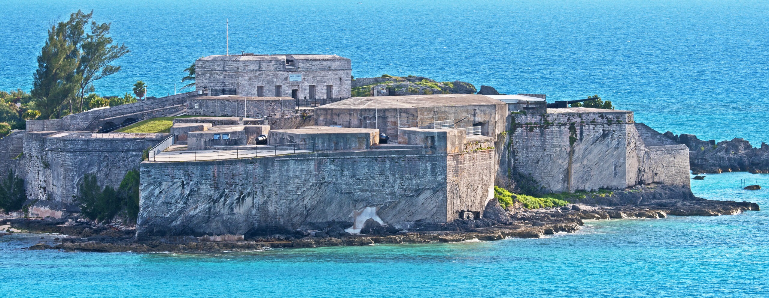 Fort St. Catherine, a coastal artillery fort on St. George's Island, Bermuda. It was built in 1612 and then successively redeveloped./Shutterstock