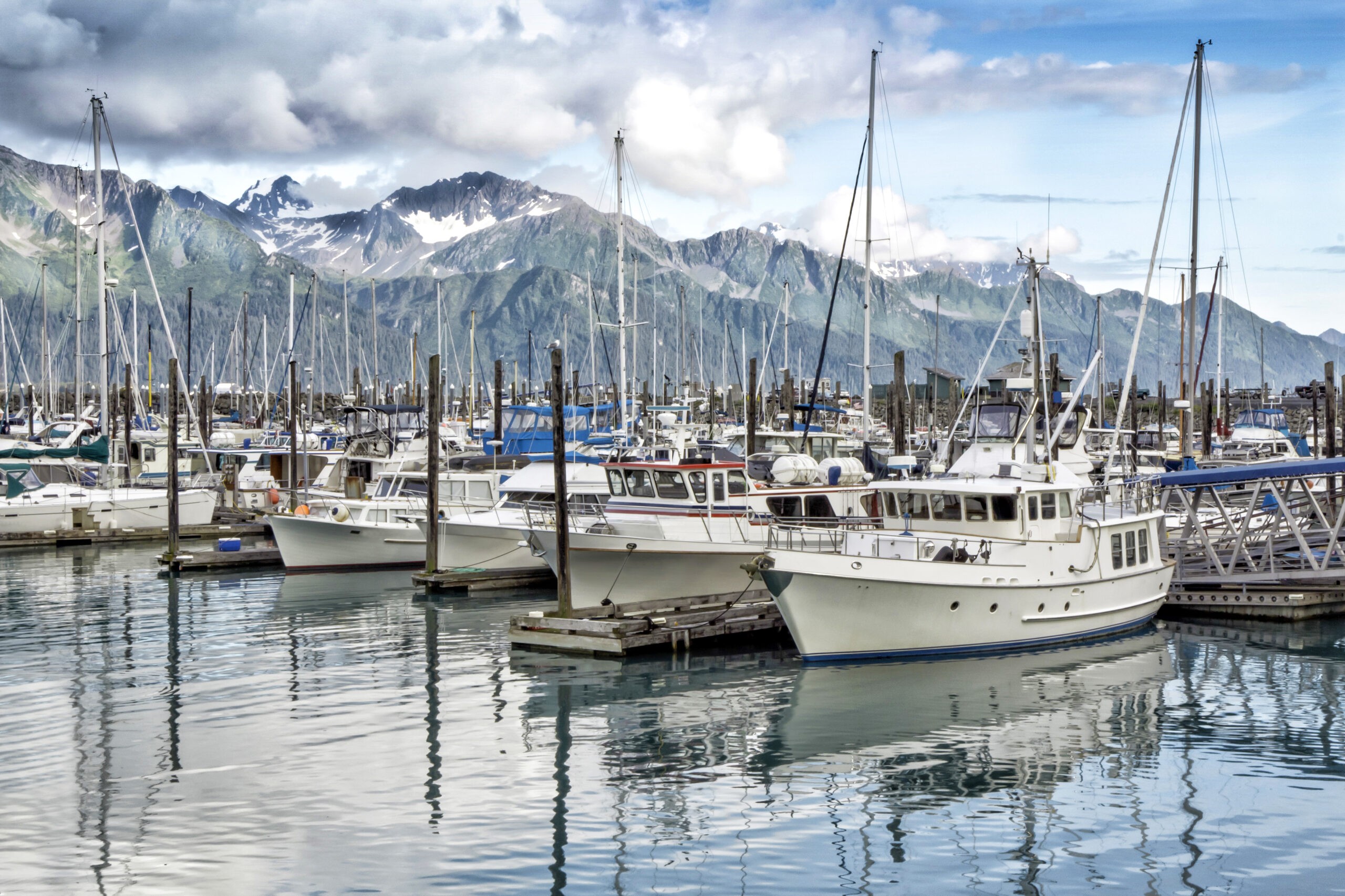 Water and mountains, hallmarks of Alaska scenery in Seward./Shutterstock