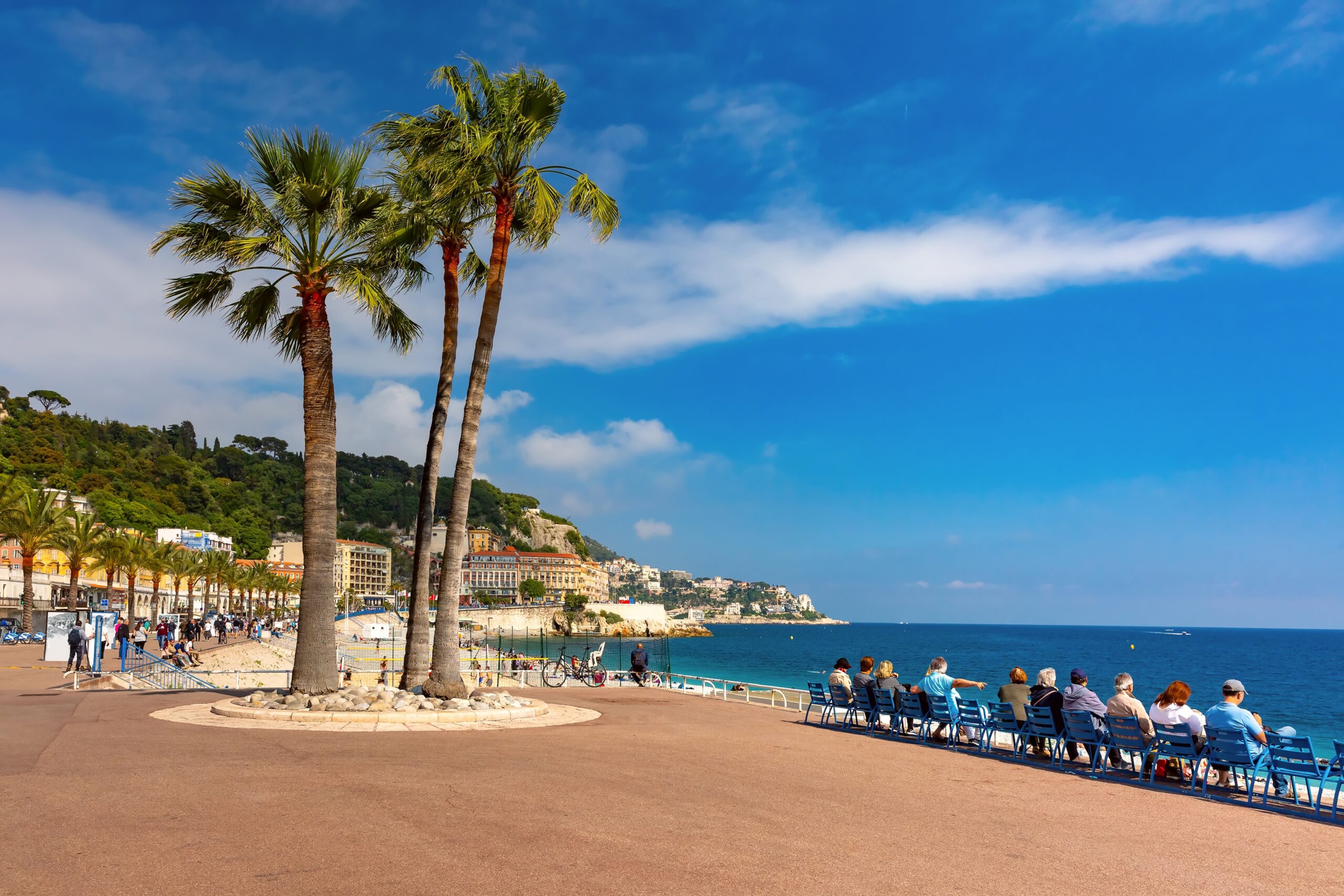Promenade des Anglais winds through the streets of old town Nice, France./Shutterstock