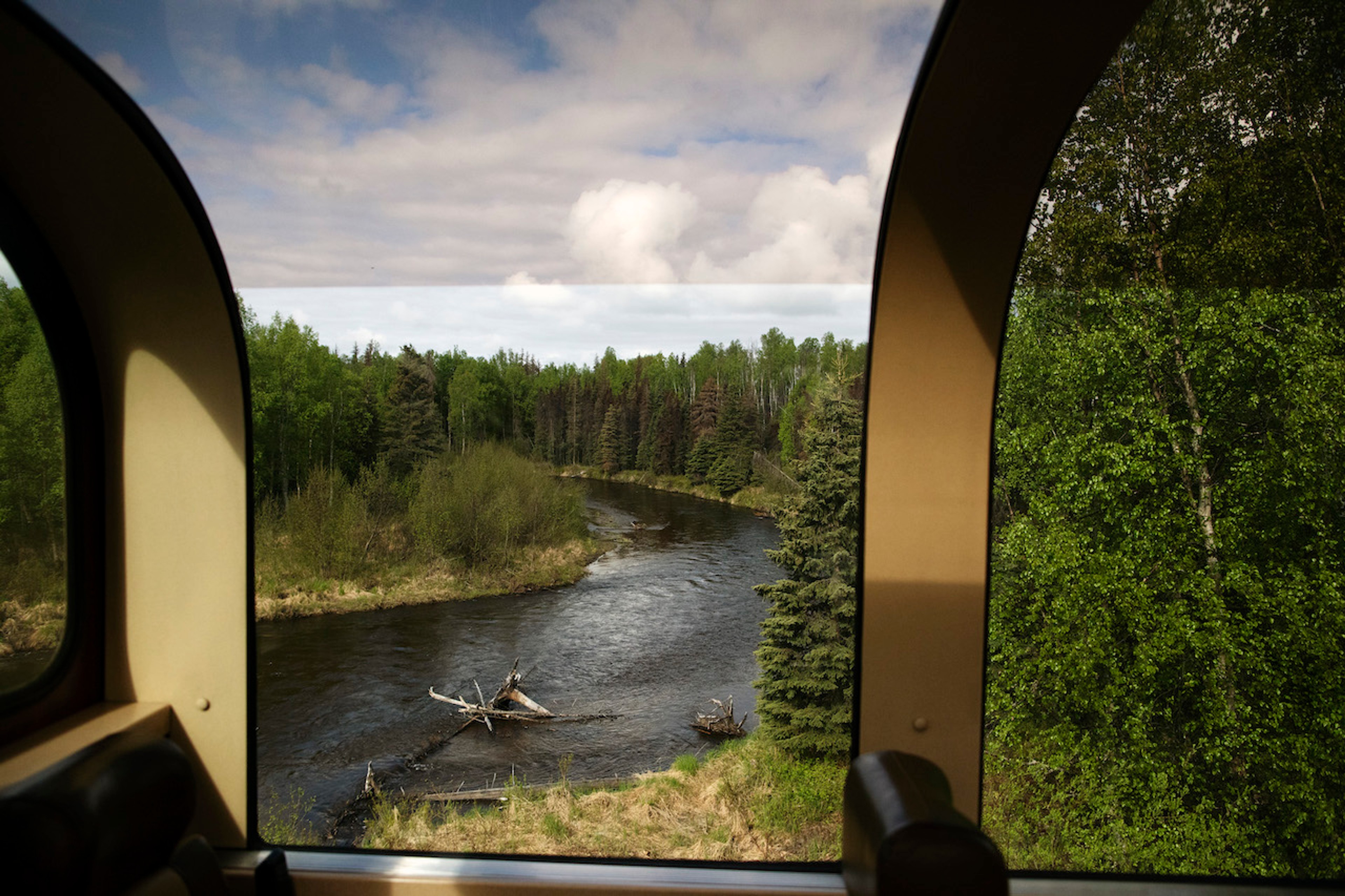 Alaska Railroad crosses historic bridges over deep gulches on the way to Denali National Park and Preserve./Lucia Griggi