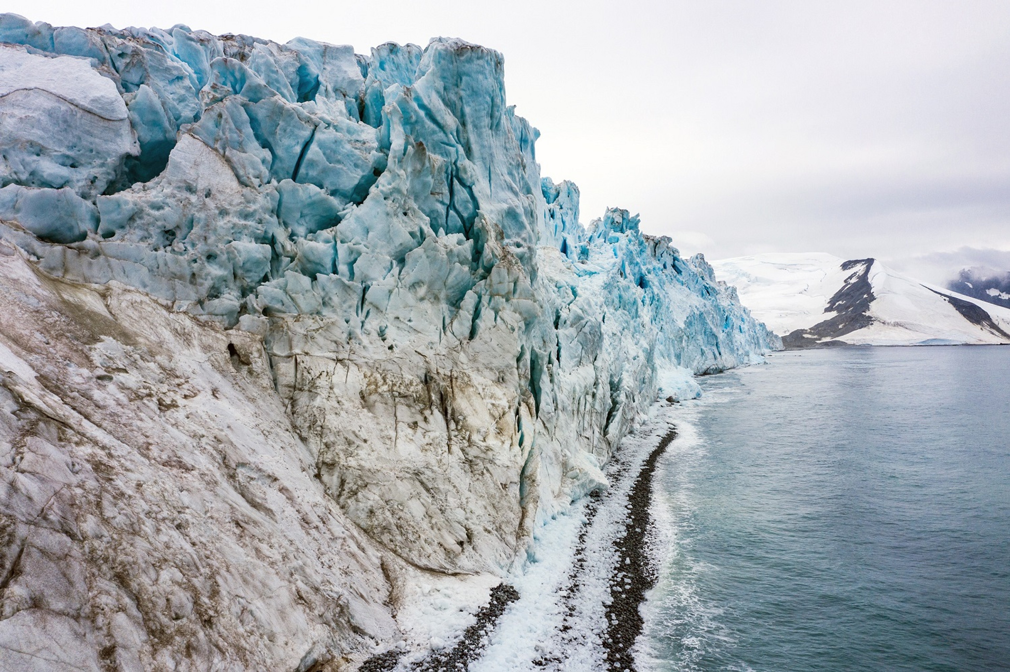The face of the glacier at Fort Point, Antarctica/Benn Berkeley