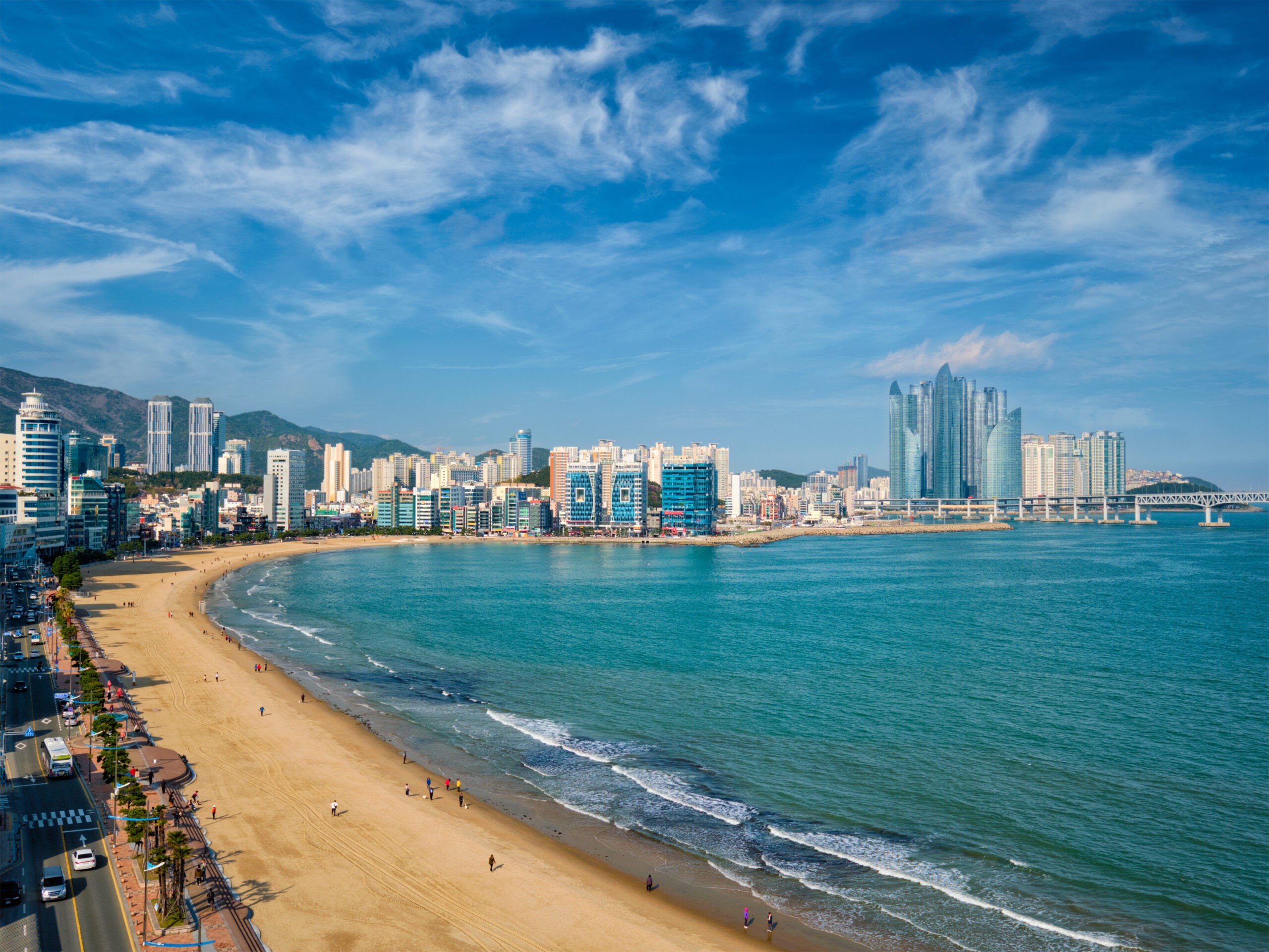 Gwangalli Beach in Korea's Busan is a huge draw to the city.