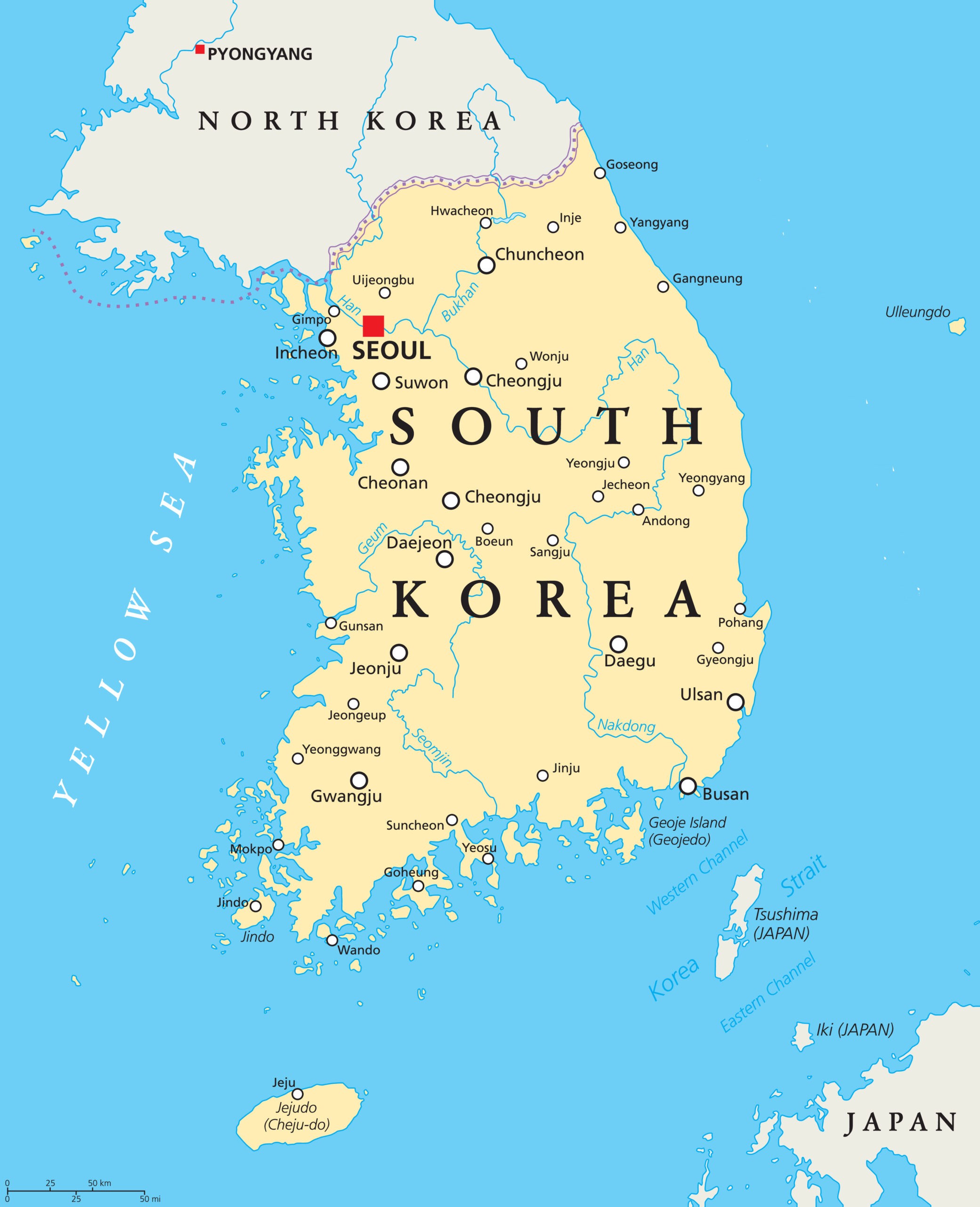 Korea map/Shutterstock