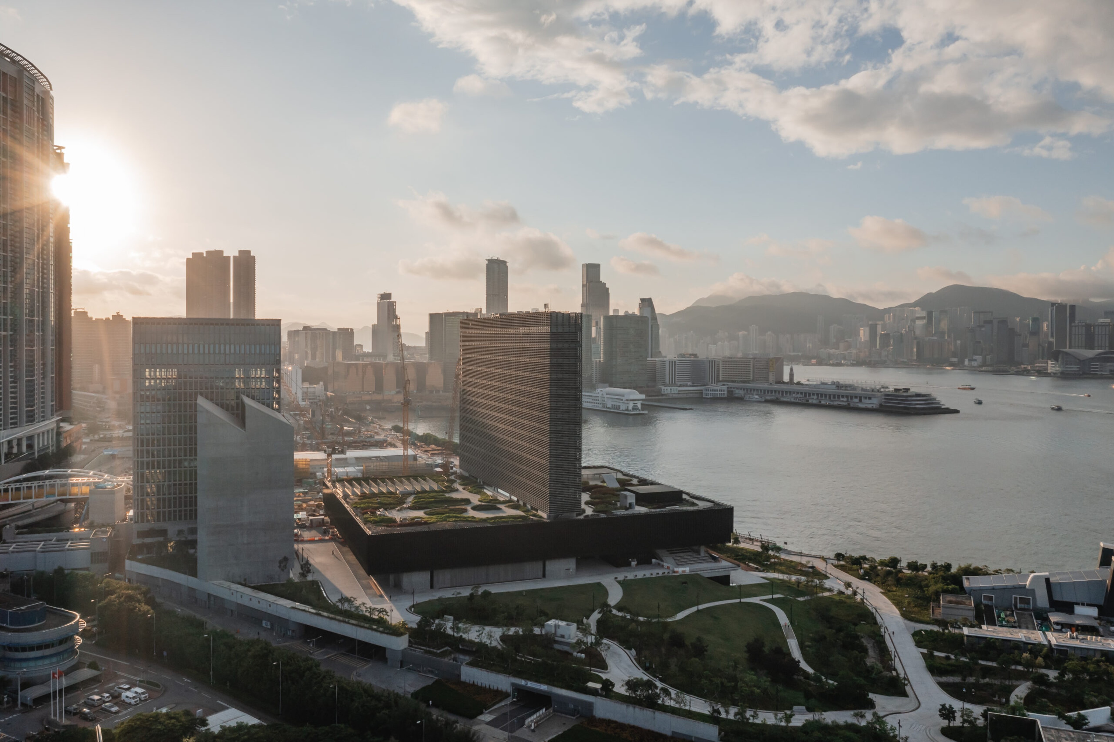 M+ during the day, but it also has a chameleon-like quality after dark./Photo courtesy West Kowloon Cultural District Authority
