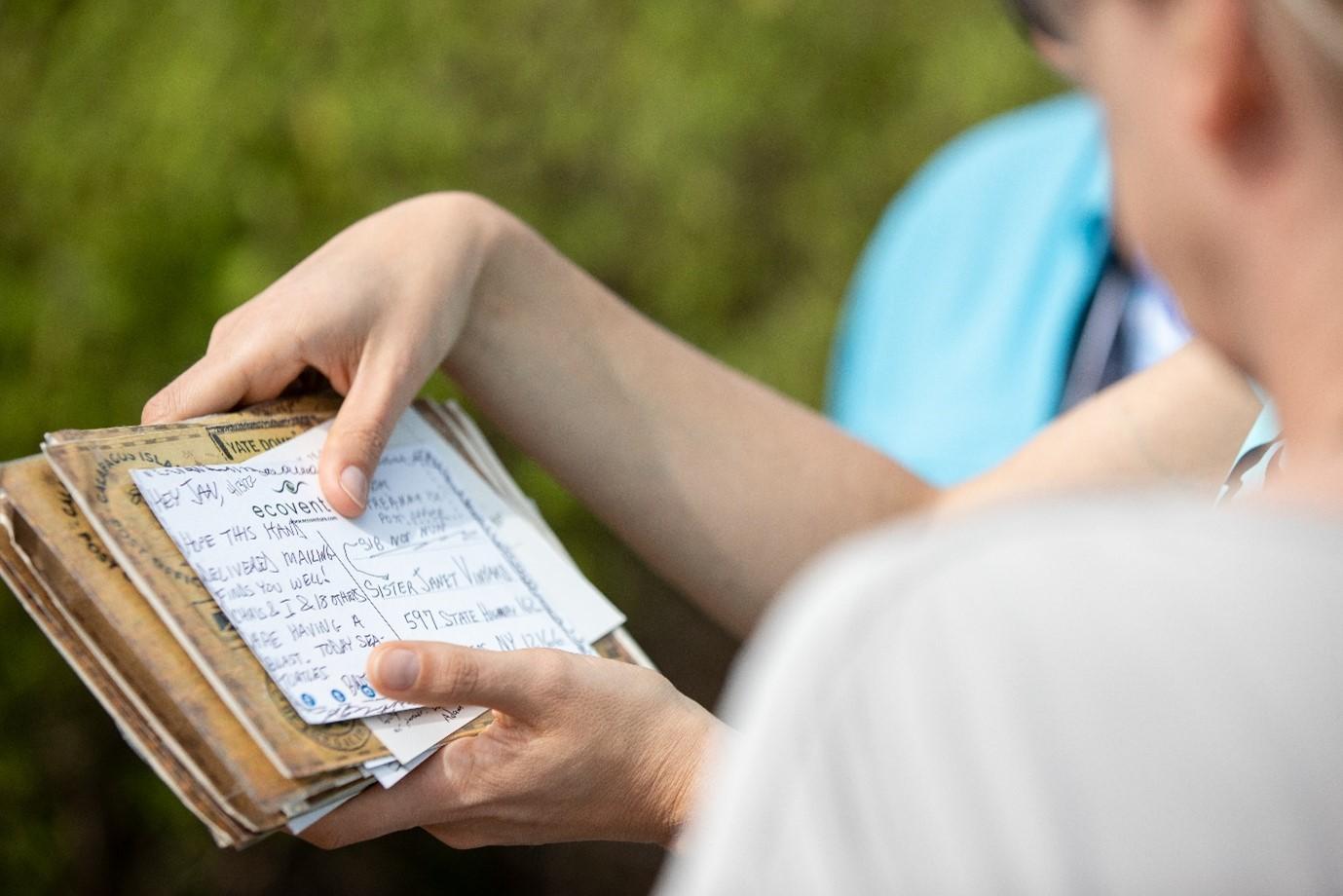 In Galápagos, the mailbox on Floreana is a special tradition./Peter Shanks.