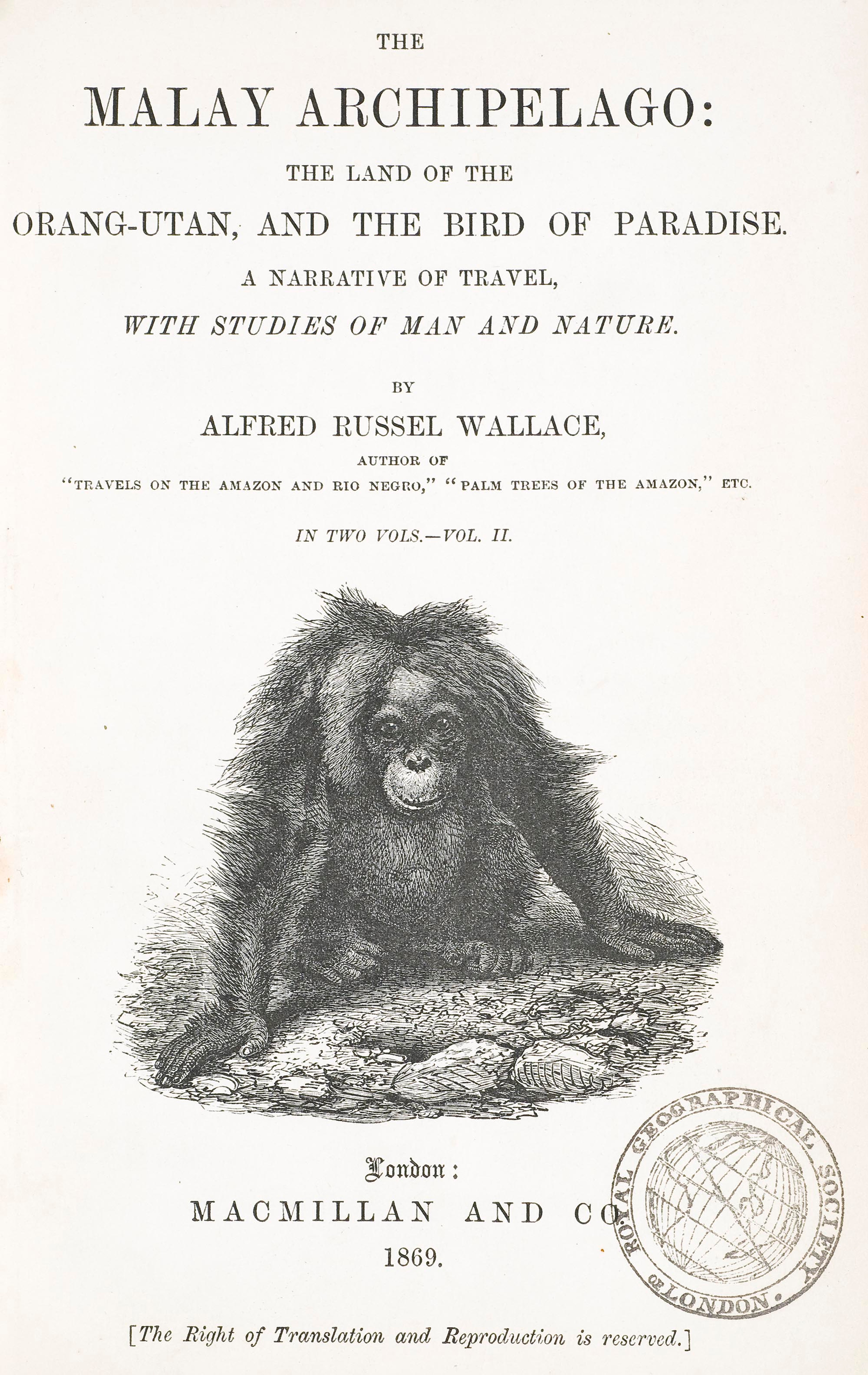 The Malay Archipelago, one of Alfred Russel Wallace's best known tomes /© Royal Geographical Society (with IBG)