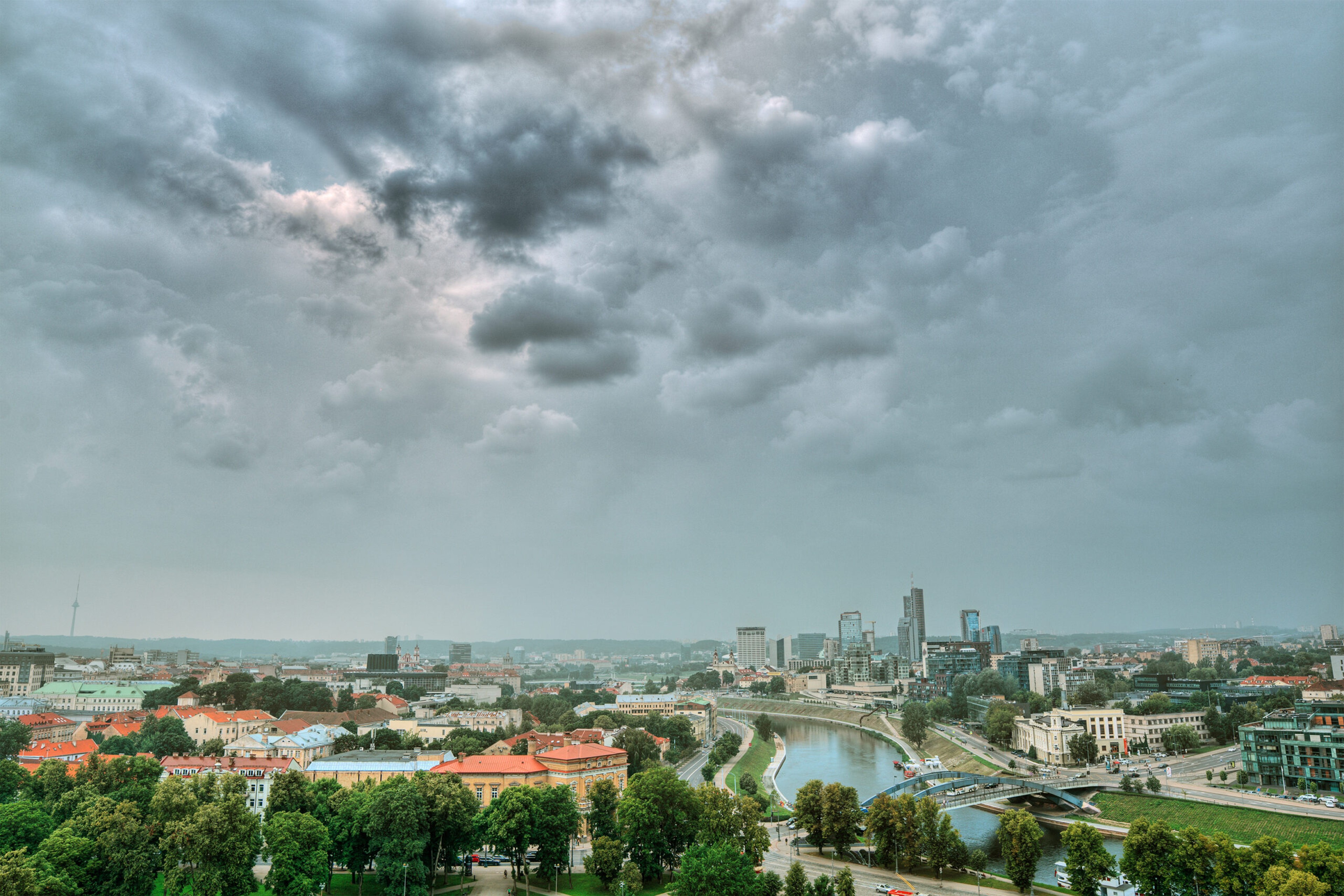 Vilnius, Lithuania, as well as its counterparts Estonia and Latvia can be rainy in summer, so pack accordingly./Getty Images