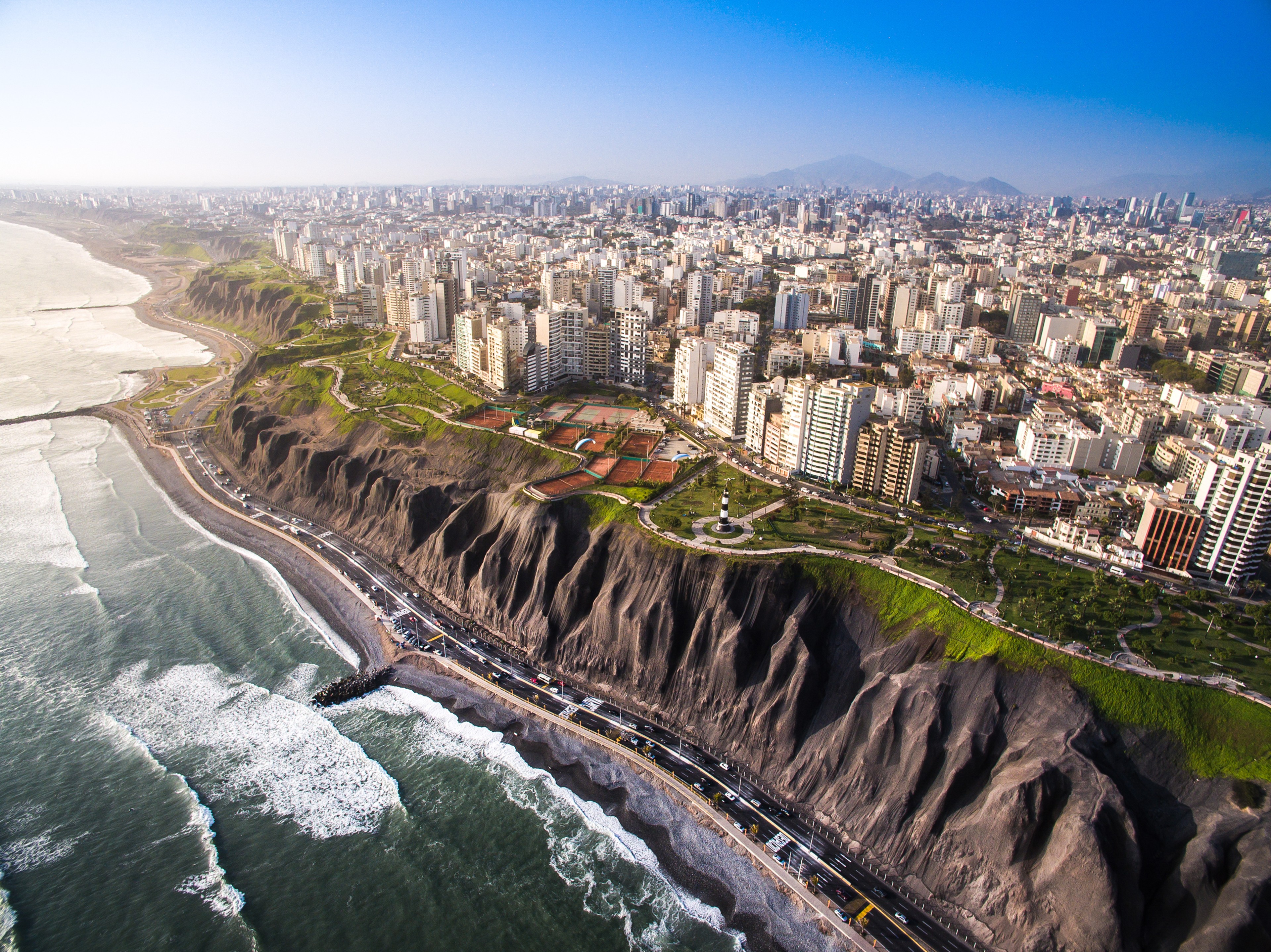 Panoramic view of Lima, Peru, from Miraflores./Shutterstock