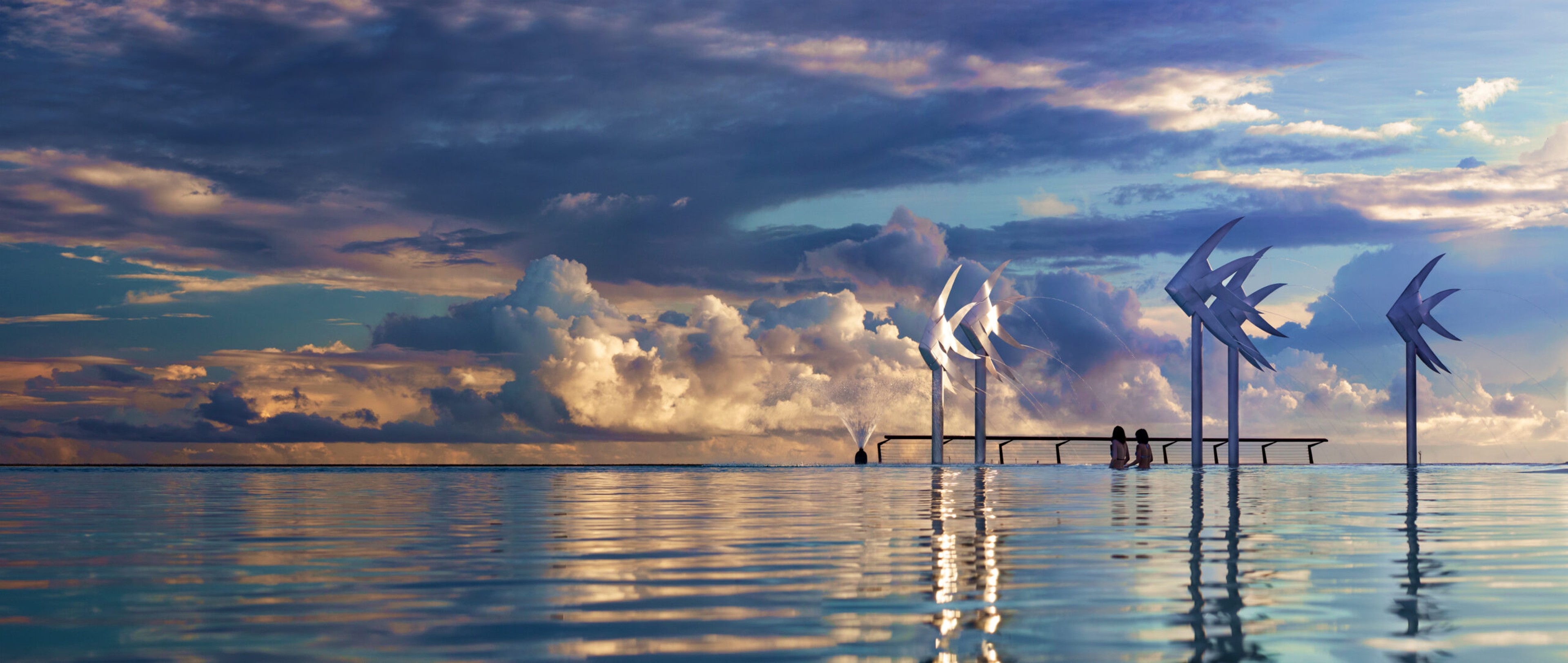 The Cairns, Australia, Esplanade at sunrise./Shutterstock