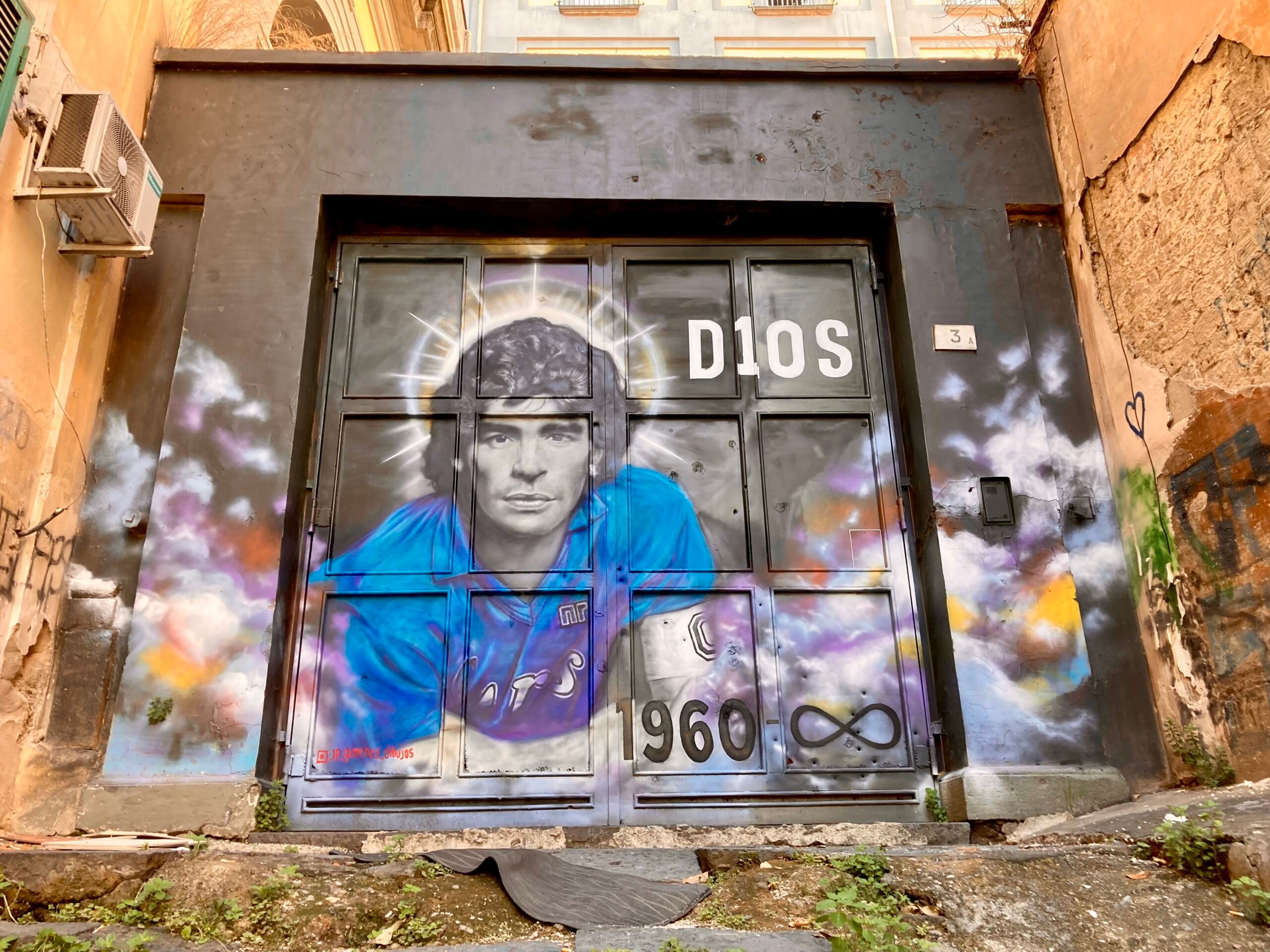 In 1984, Maradona moved to Naples, Italy, where his image appeared seemingly everywhere and his star shone even more brightly. But a failed drug test led to his departure from Naples in 1992./Getty Images