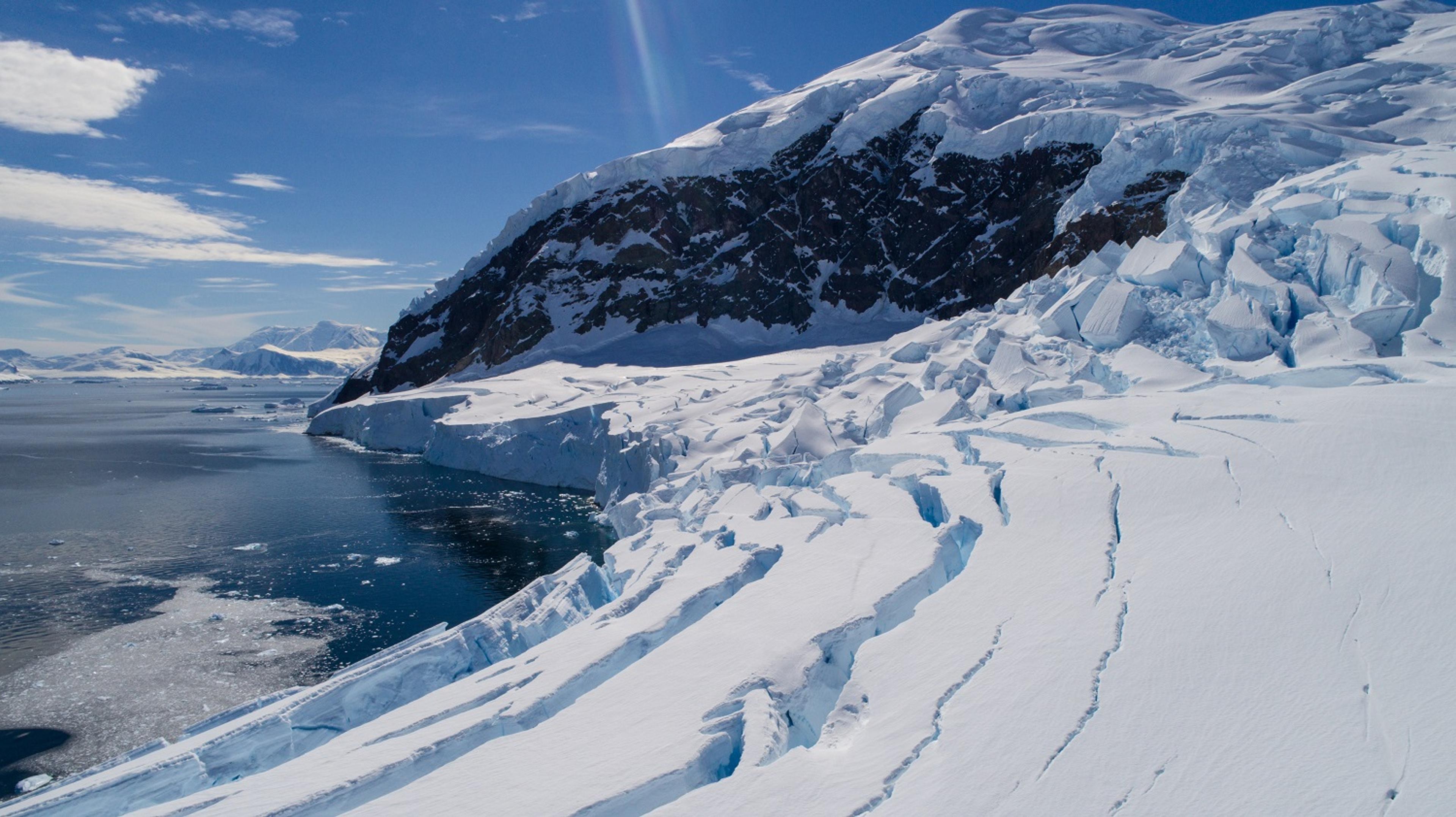 Crevasses in the ice, Neko Harbour, Antarctica/Ross Vernon McDonald