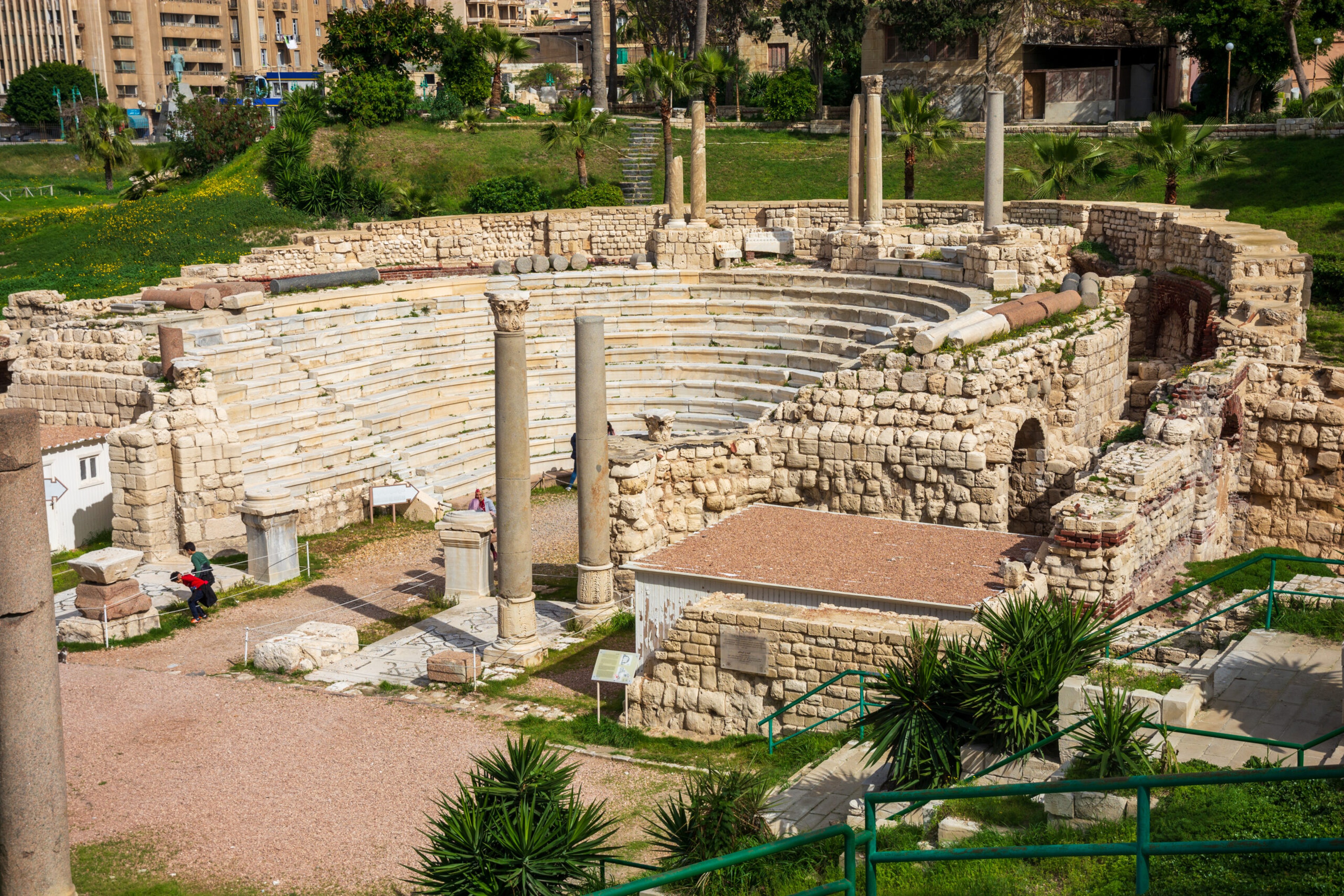 The Roman amphitheater of Alexandria, Egypt, was discovered in 1960./Getty Images