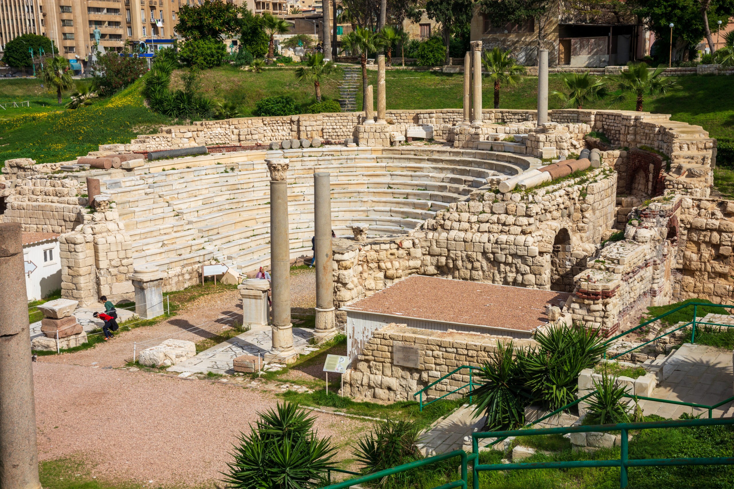 The Roman amphitheater of Alexandria, Egypt, was discovered in 1960./Getty Images