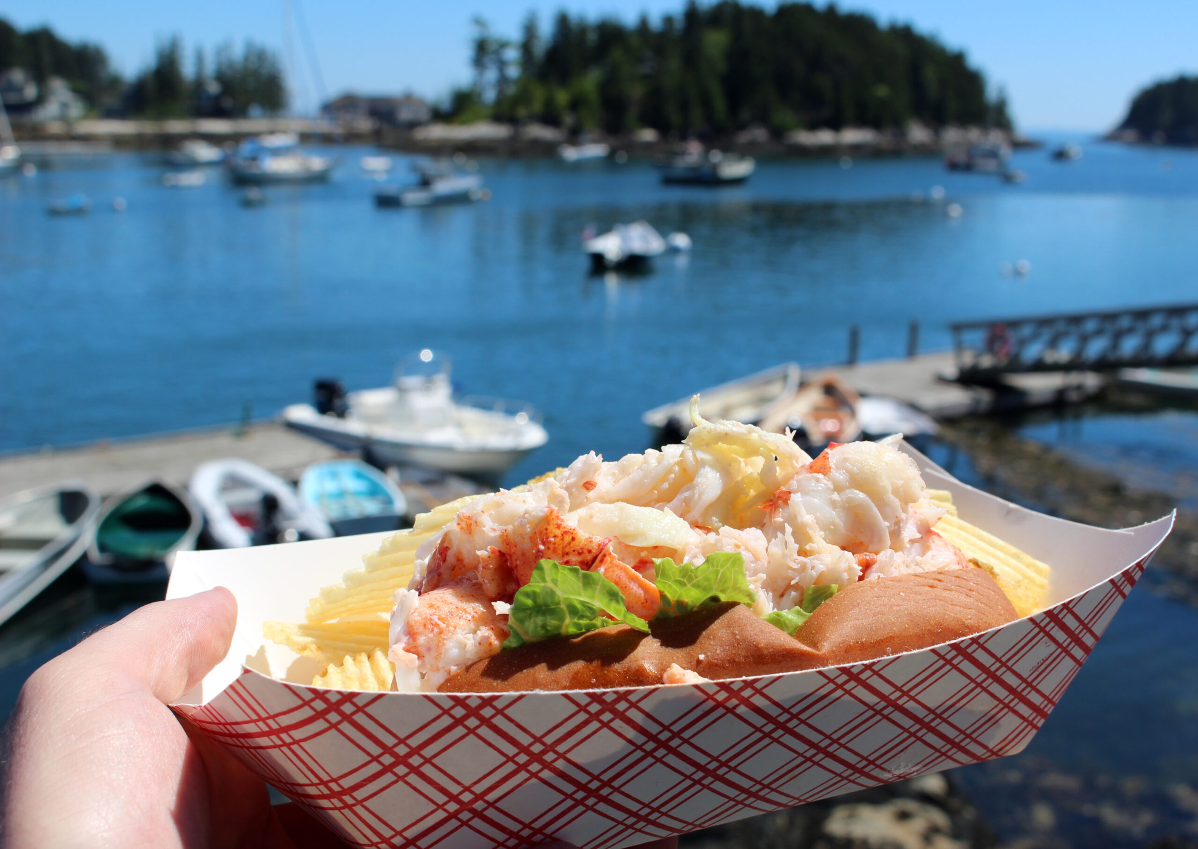 Don't confuse a Maine lobster roll, above, with a Connecticut lobster roll, which is served warm, not cold, unlike a Maine roll.