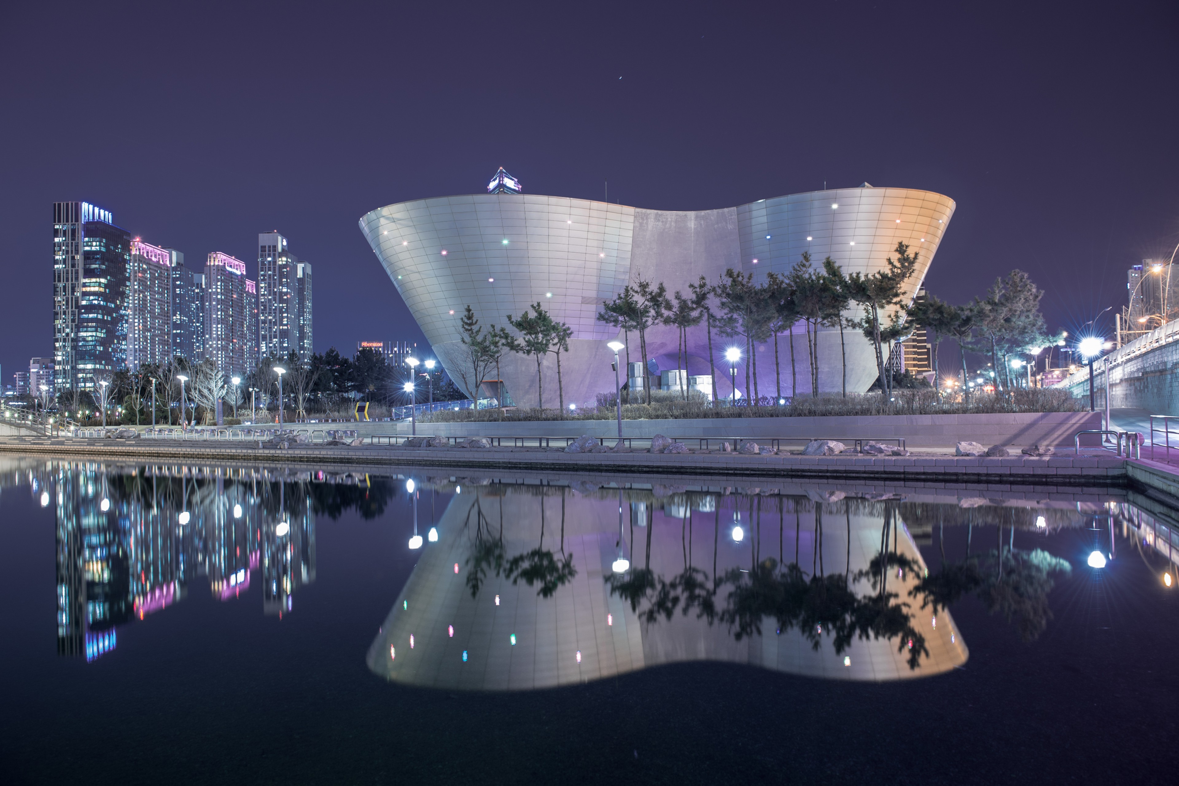 Incheon glows at night. Photo via Korea National Tourist Organization
