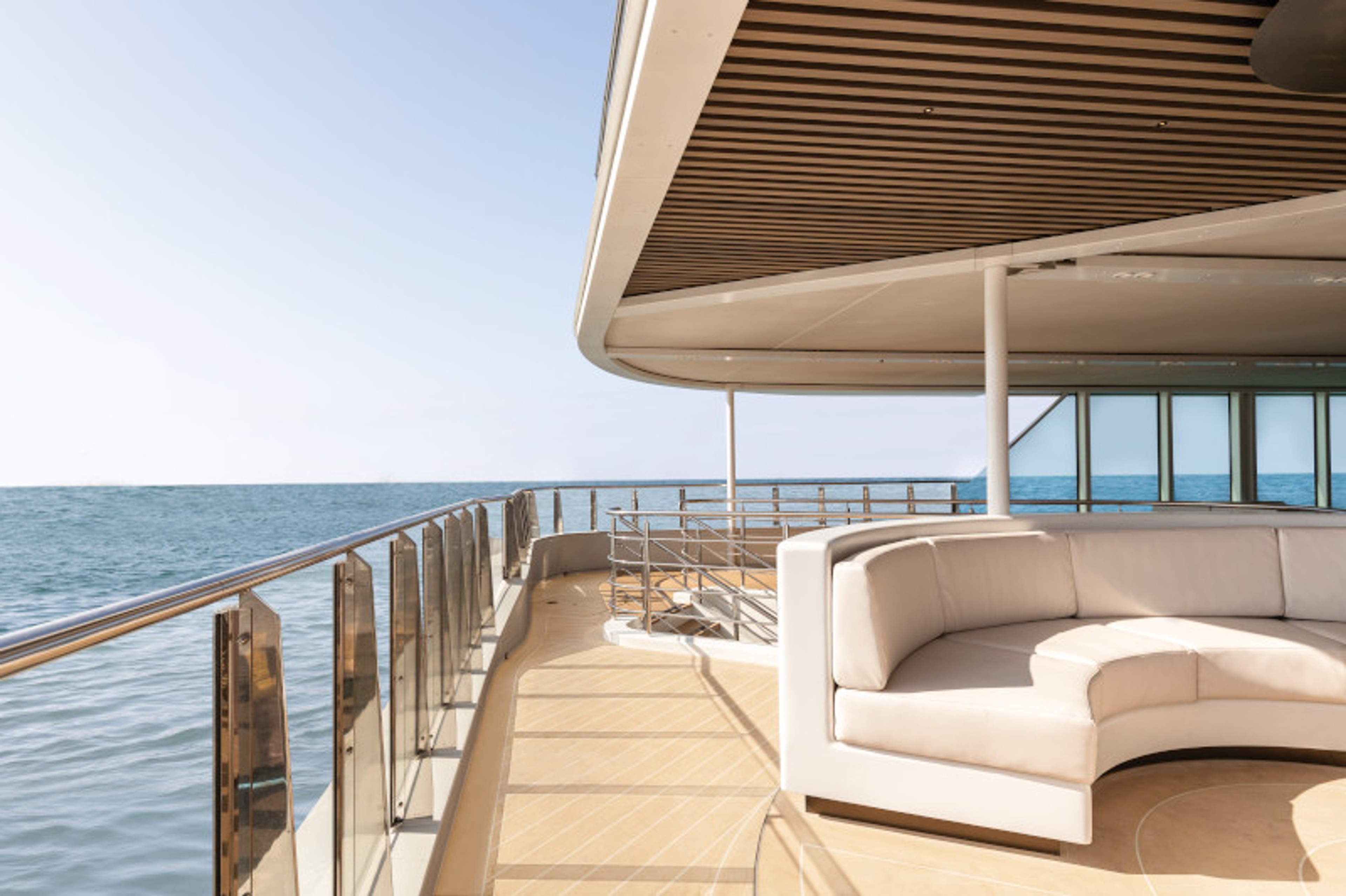 The outer decks on Silver Origin offer cozy, communal seating nooks./Silversea