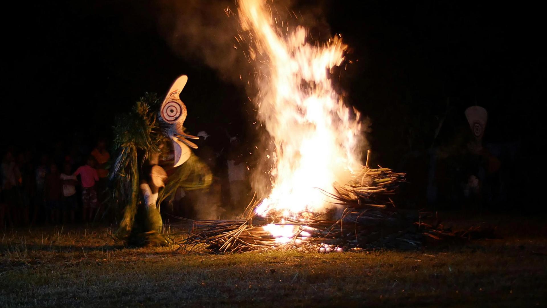 Face-To-Face With the Baining Fire Dancers of Papua New Guinea
