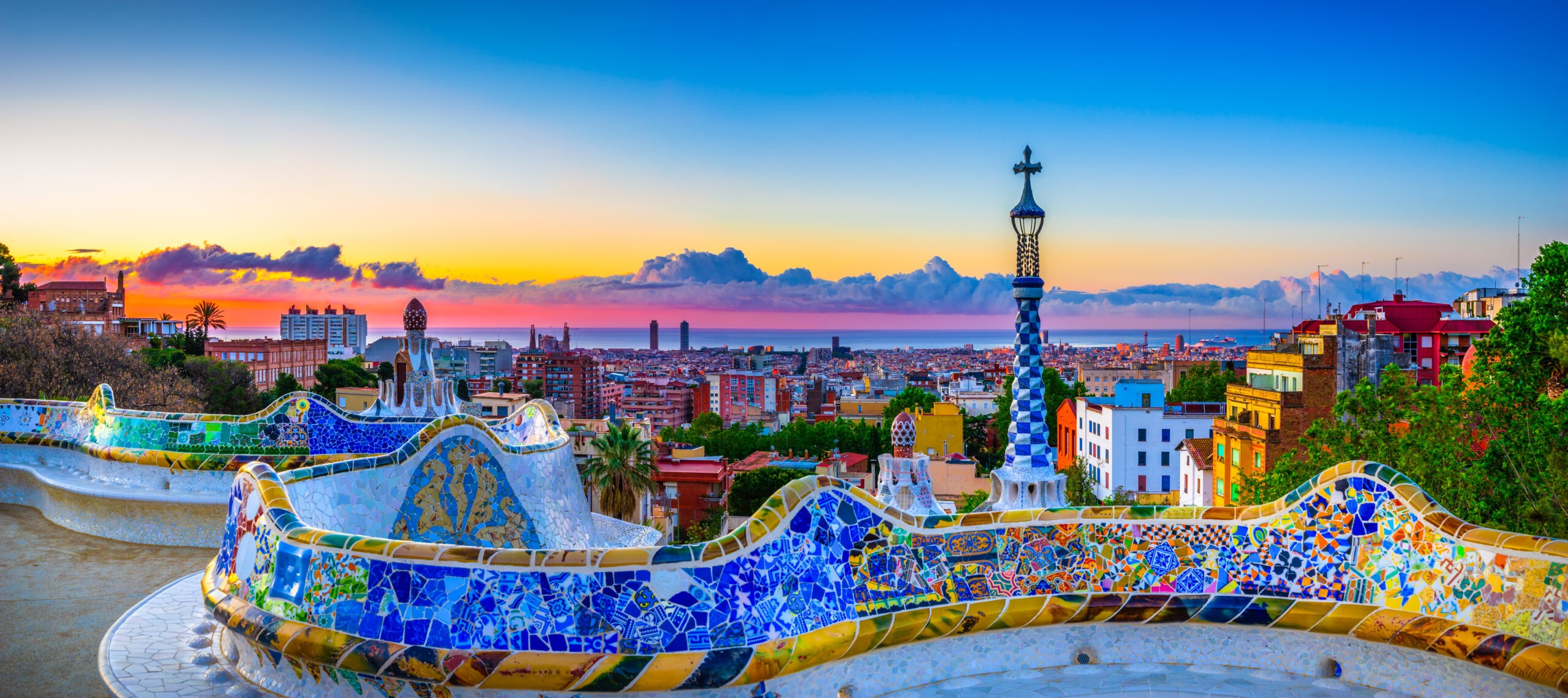 Barcelona at sunrise shows the whimsical side of the city./Shutterstock