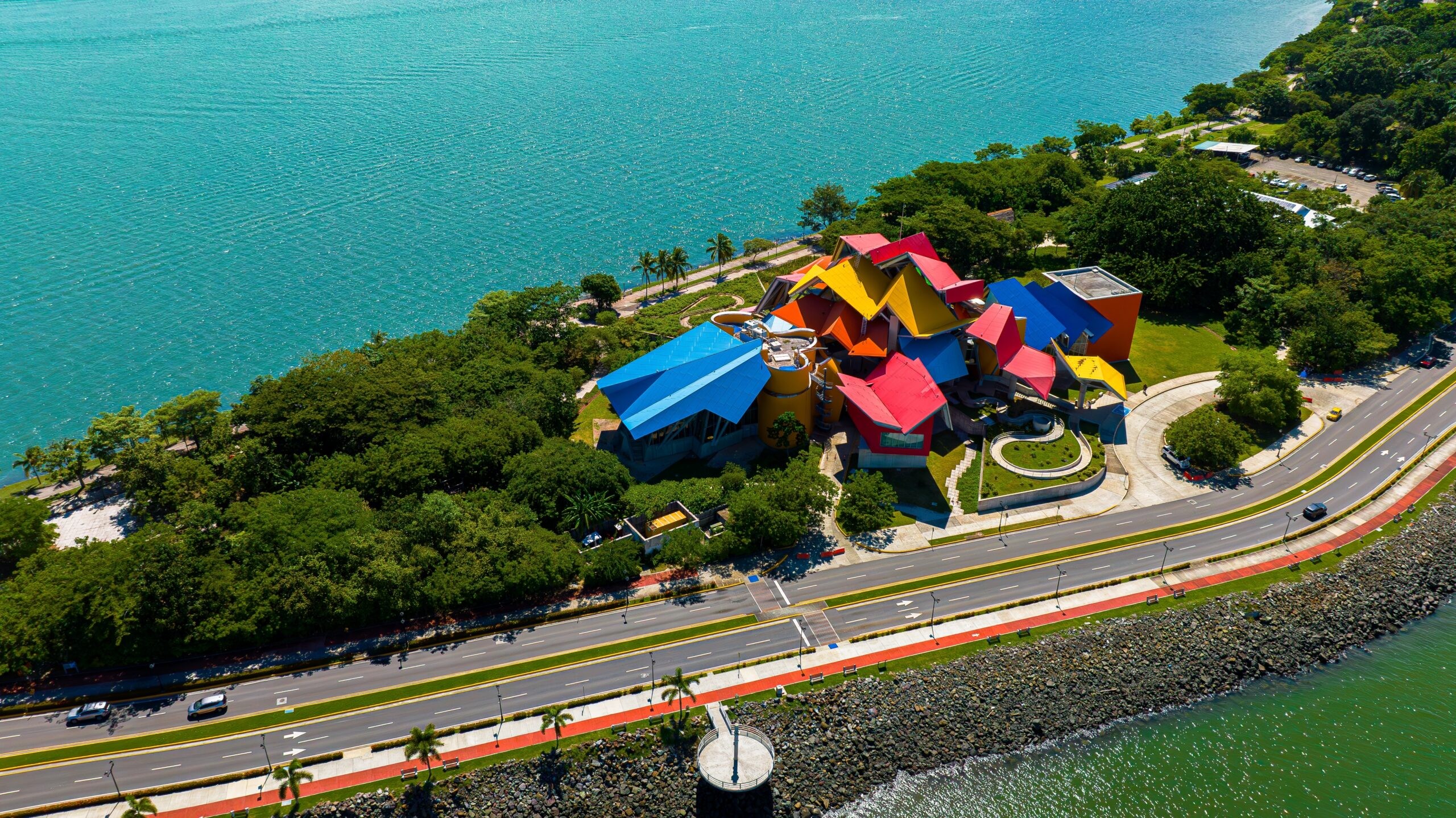 The Biomuseo, seen in this aerial view, explains the biodiversity of Panama and its effect on the country./Shutterstock