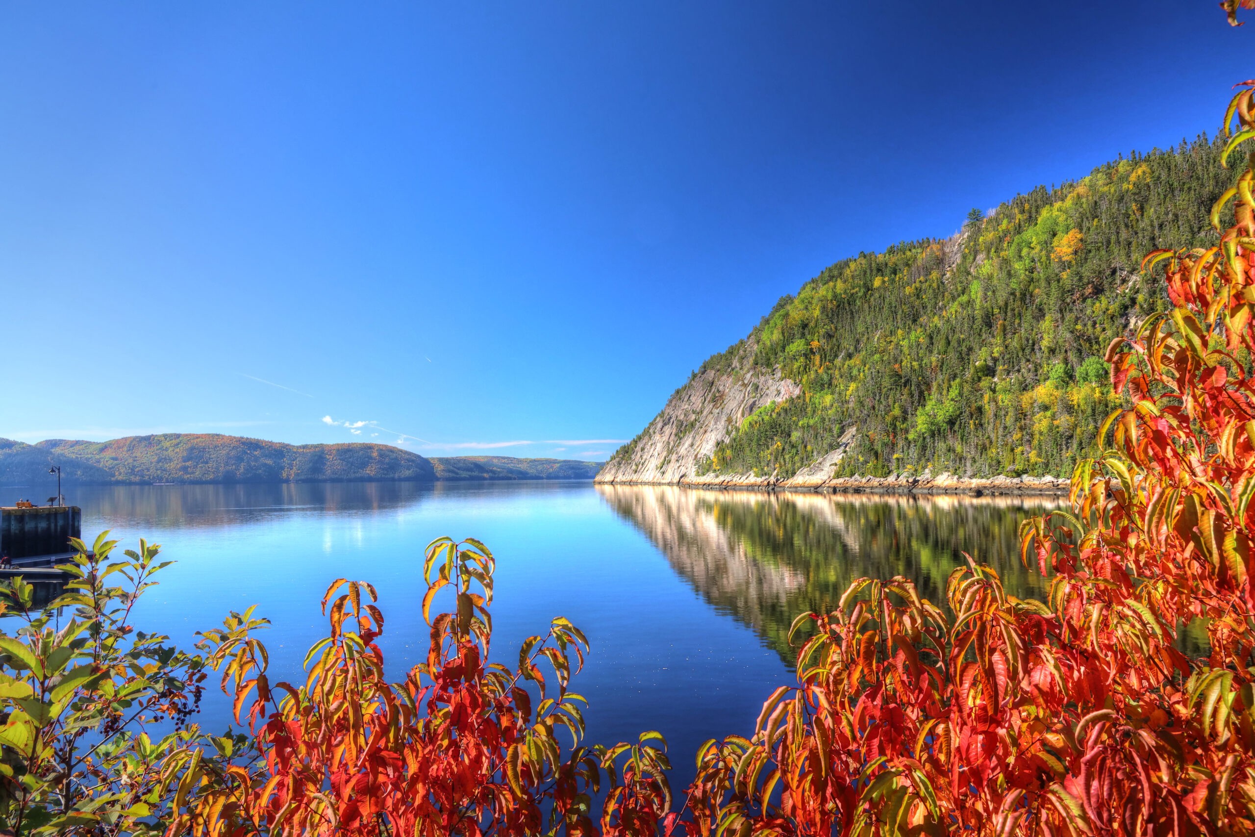 Sunny, fall day in Saguenay River Fjord. Make sure you have a jacket and waterproof shoes just in case./Getty Images