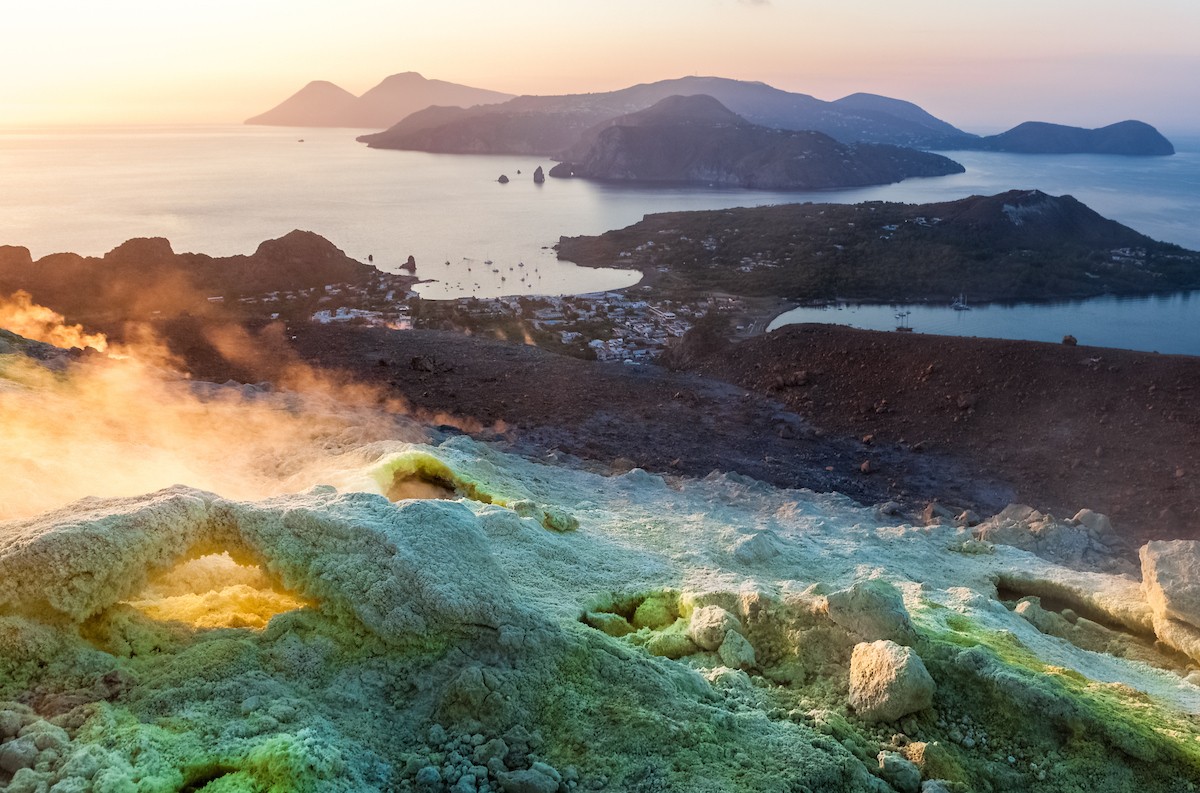 The appropriately named Vulcano, one of Sicily's Aeolian Islands, is home to Gran Cratere/Shutterstock