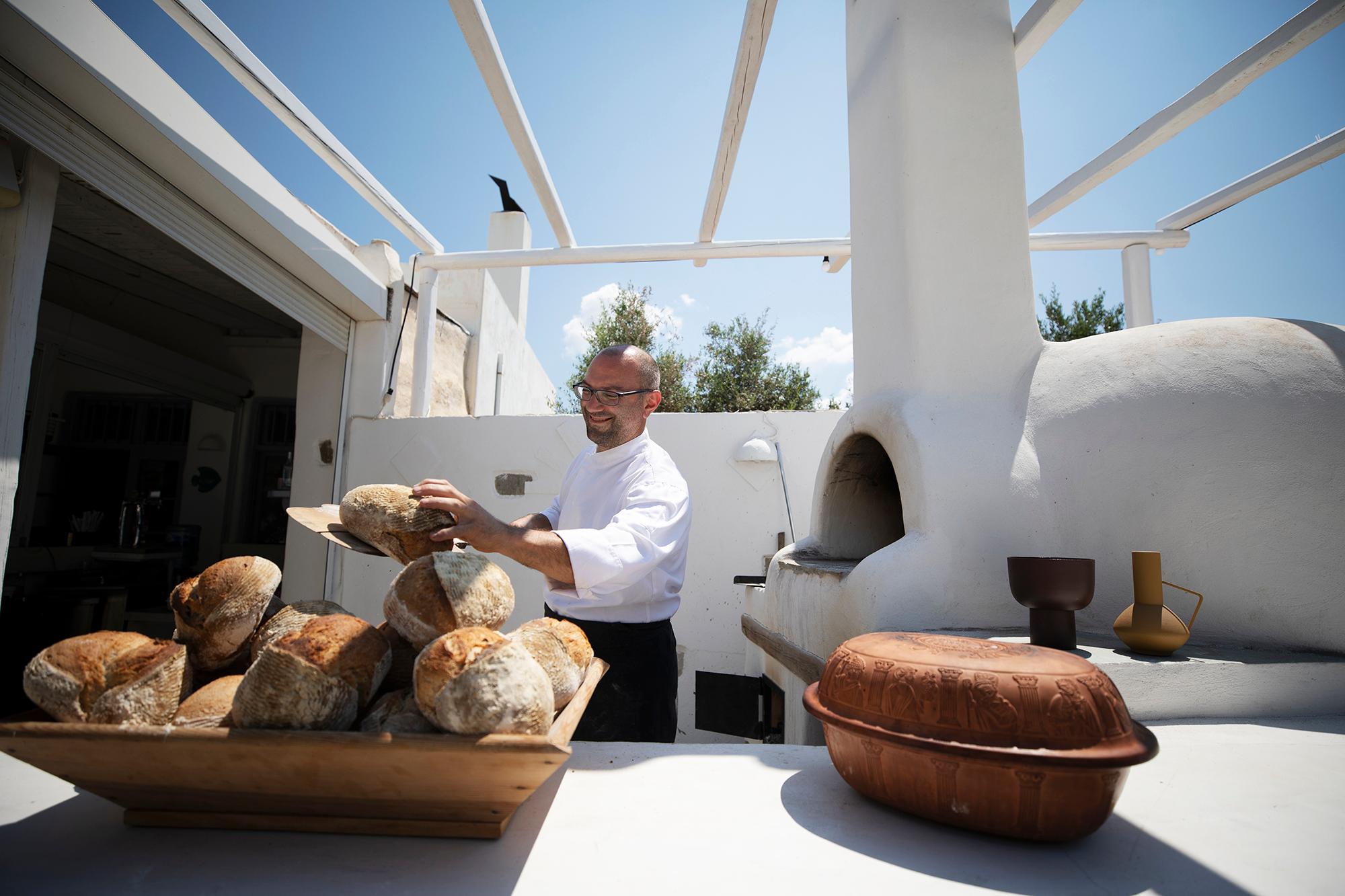The art of breadmaking at Thalassamou, on the Greek island of Paros, ascends to new heights. /Lucia Griggi for Silversea
