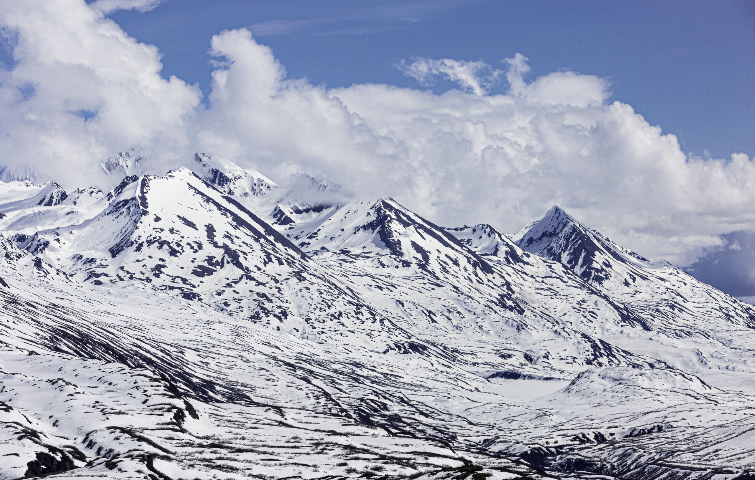 Thompson Pass, not far from Valdez, Alaska, gets about 42 feet of snow each winter.