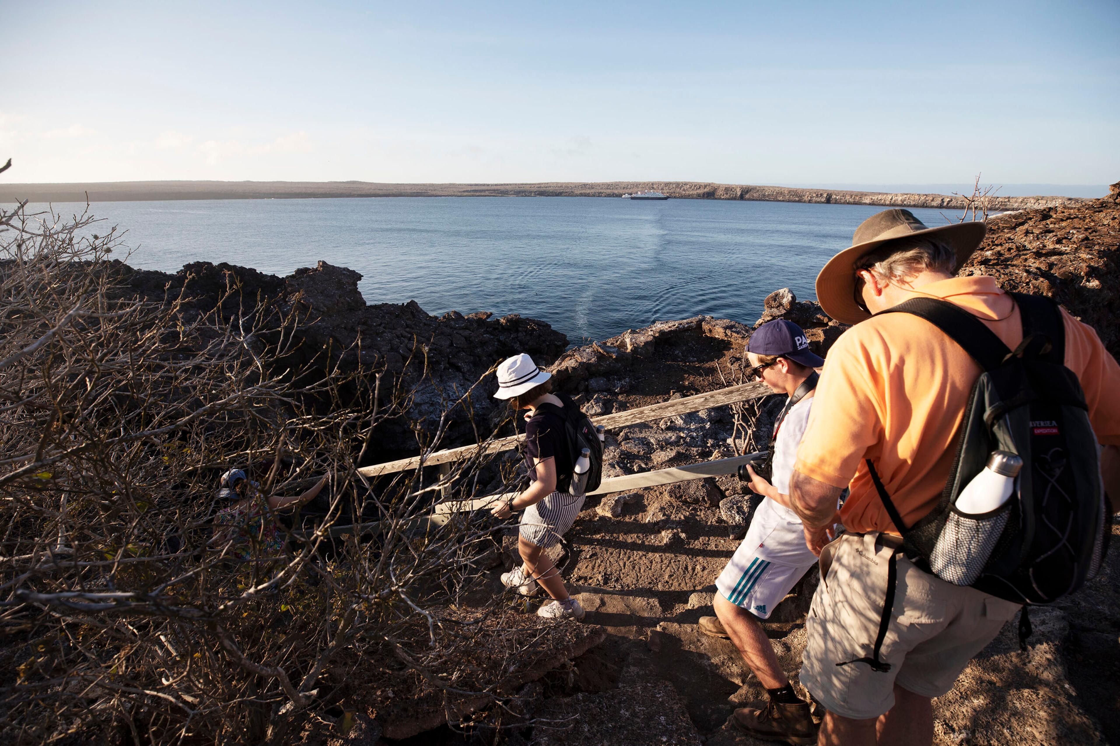 Silversea Guests climbing Prince Philip's Steps./Lucia Griggi