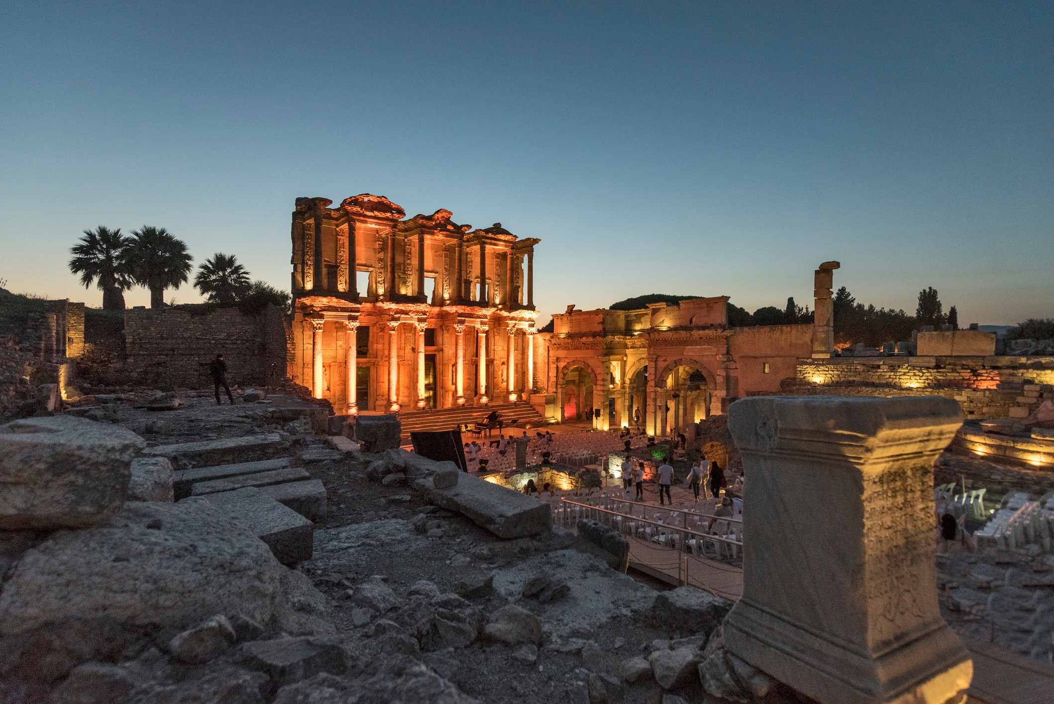 Turkey's Ephesus is magical any time of day, but at night it's incredibly special, Lennie Nguyen tells us./Getty Images
